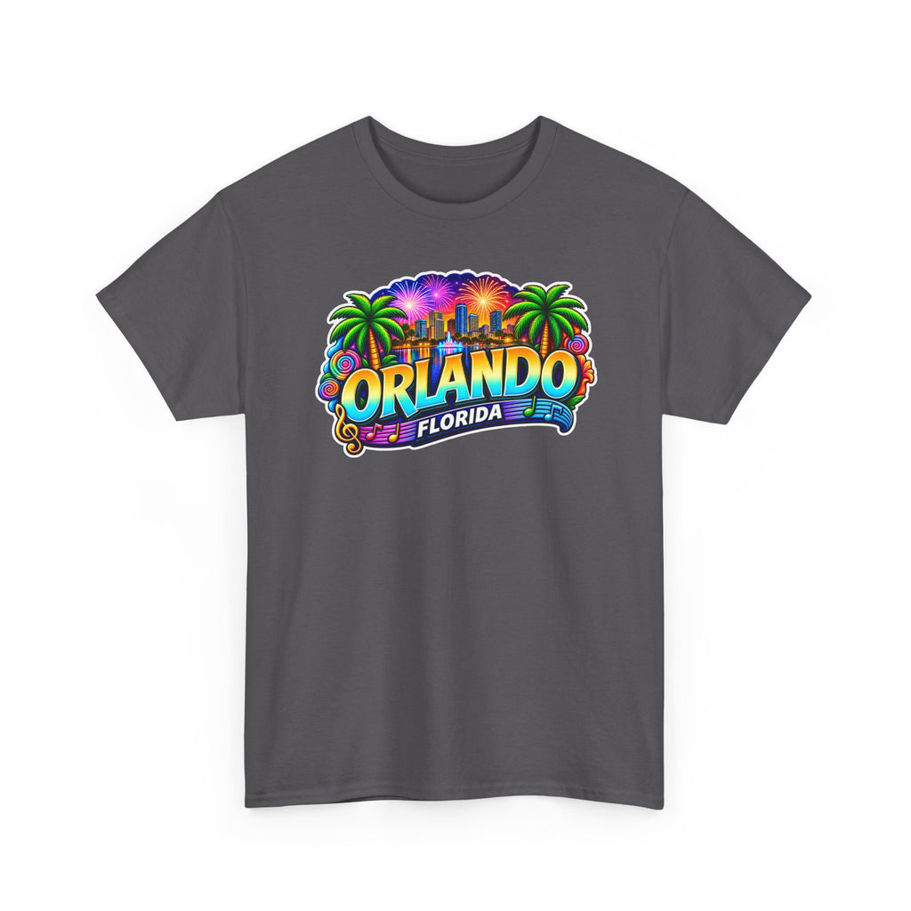 Orlando Florida Retro Sunset Palm Cotton T-Shirt