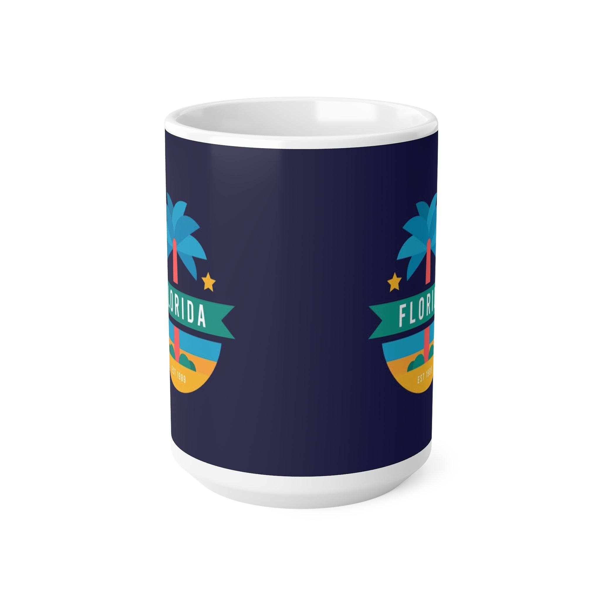 Florida Palm Beach Coffee Mug — Retro Vacation Ceramic Mug (11oz & 15oz)
