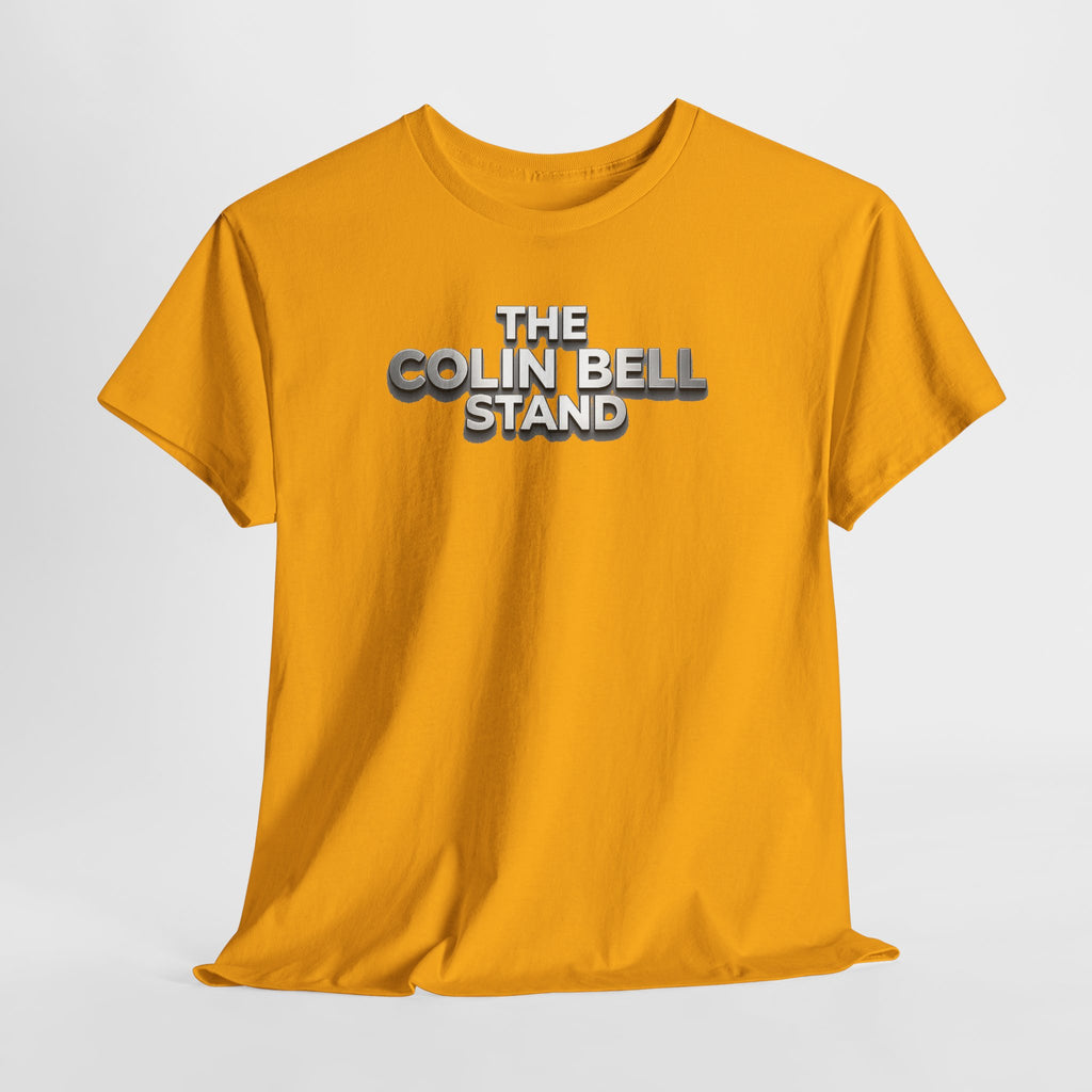 T-Shirt — “The Colin Bell Stand” Retro Chrome Text Tee