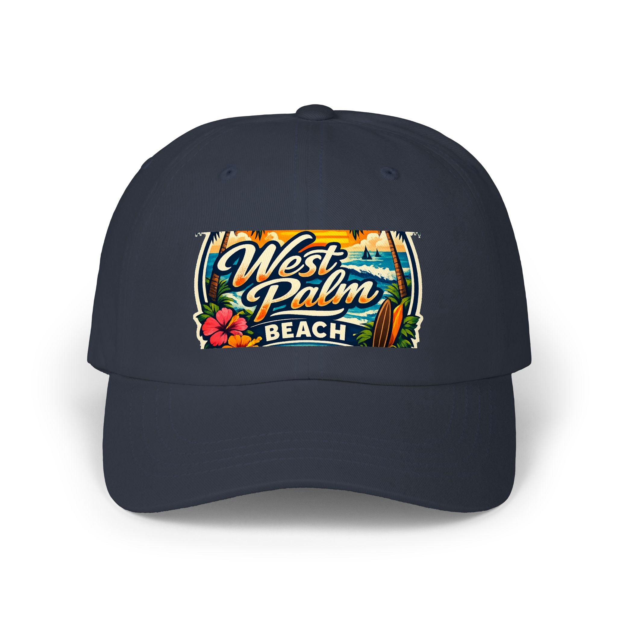 West Palm Beach Dad Cap — Vintage Surfboard Floral Beach Hat