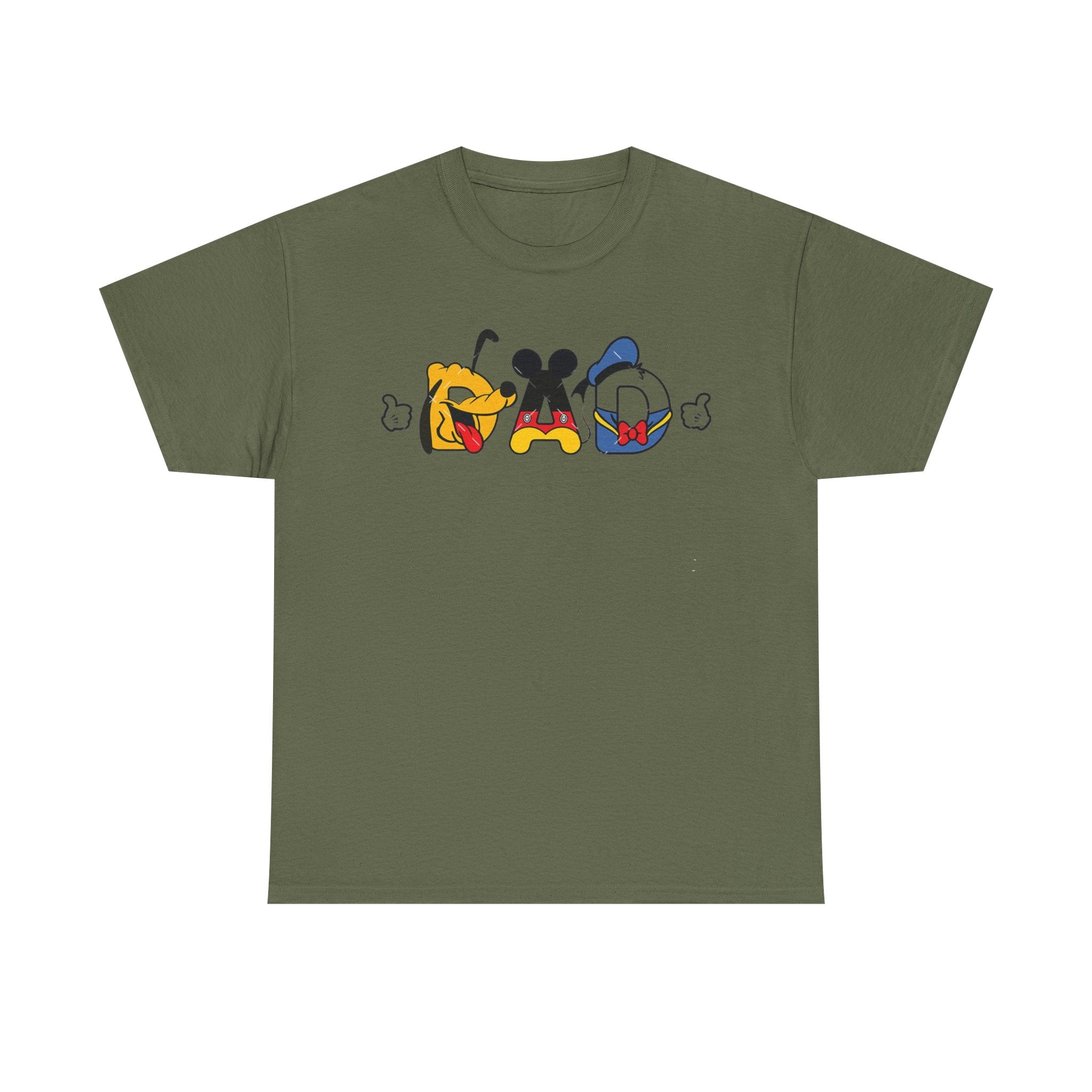 Disney Dad Character Graphic Tee — Playful Colorful Character Icons T-Shirt