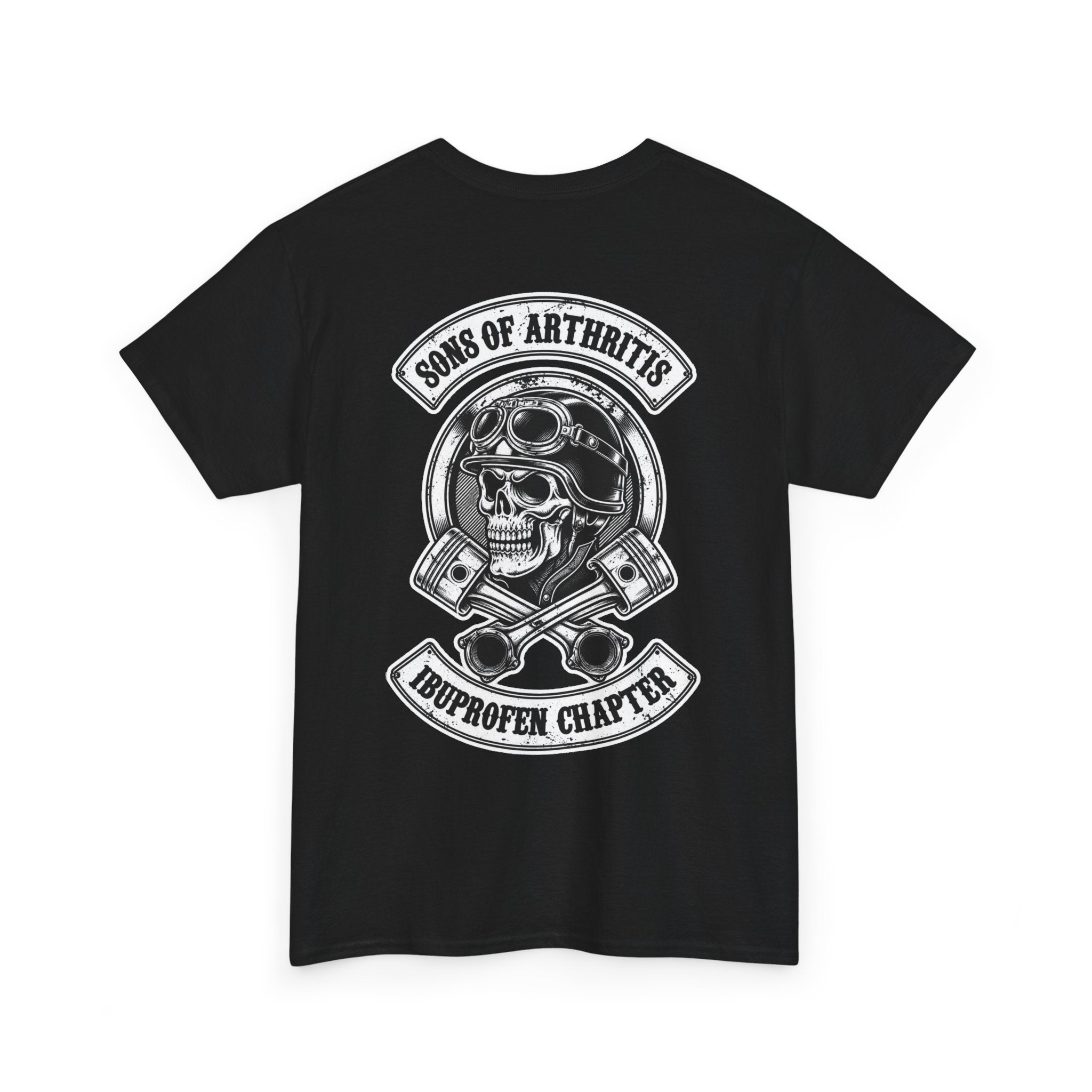 Sons of Arthritis Tee — Humorous Biker Skull "Ibuprofen Chapter" T-Shirt