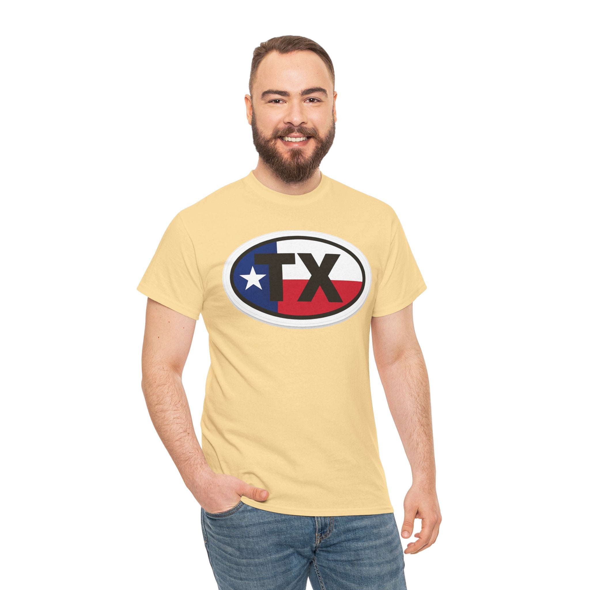 Texas Flag TX Oval T-Shirt — Patriotic Lone Star Tee