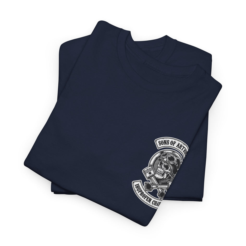 Sons of Arthritis Tee — Humorous Biker Skull "Ibuprofen Chapter" T-Shirt