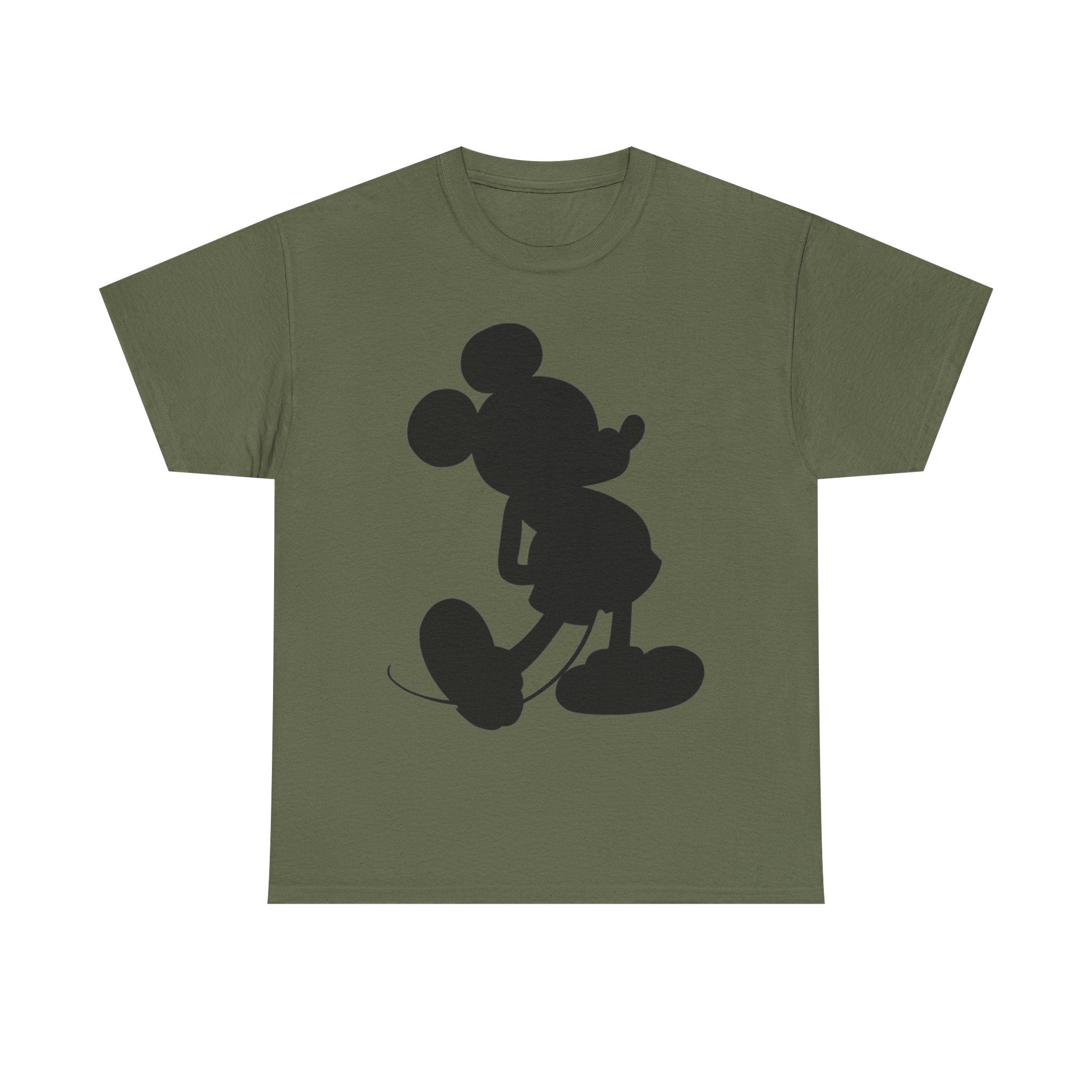 Mickey Mouse Silhouette Graphic Tee — Retro Cartoon Shadow T-Shirt