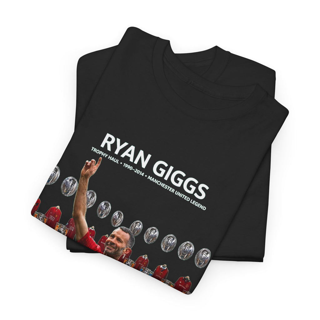 Ryan Giggs Trophy Haul Manchester United Legend Unisex Heavy Cotton Tee