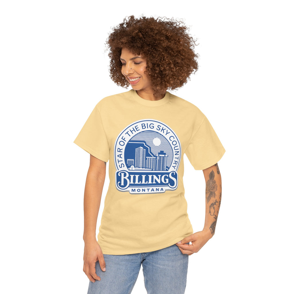 Billings Montana Tee — "Star of the Big Sky Country" Retro City Skyline T-Shirt
