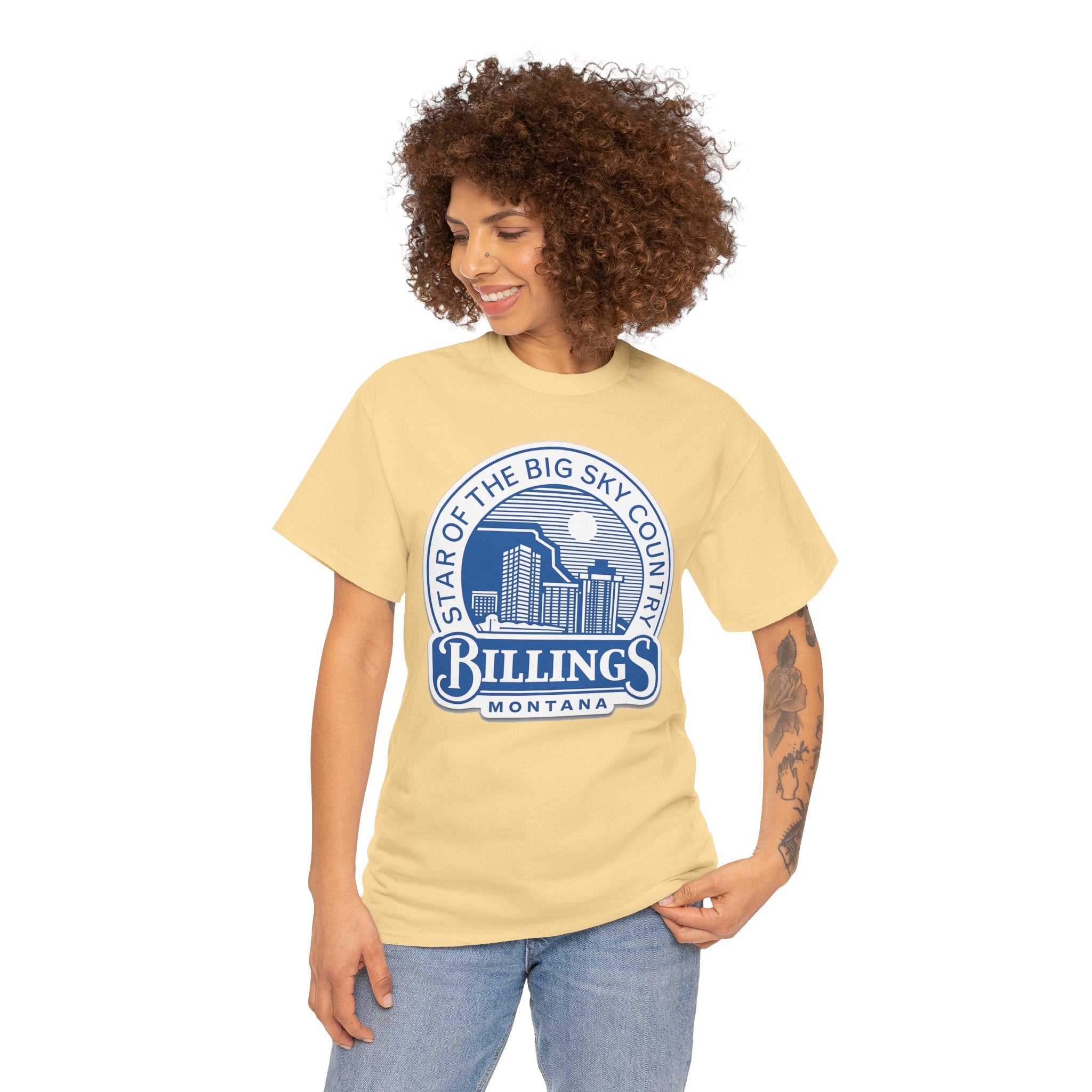 Billings Montana Tee — "Star of the Big Sky Country" Retro City Skyline T-Shirt