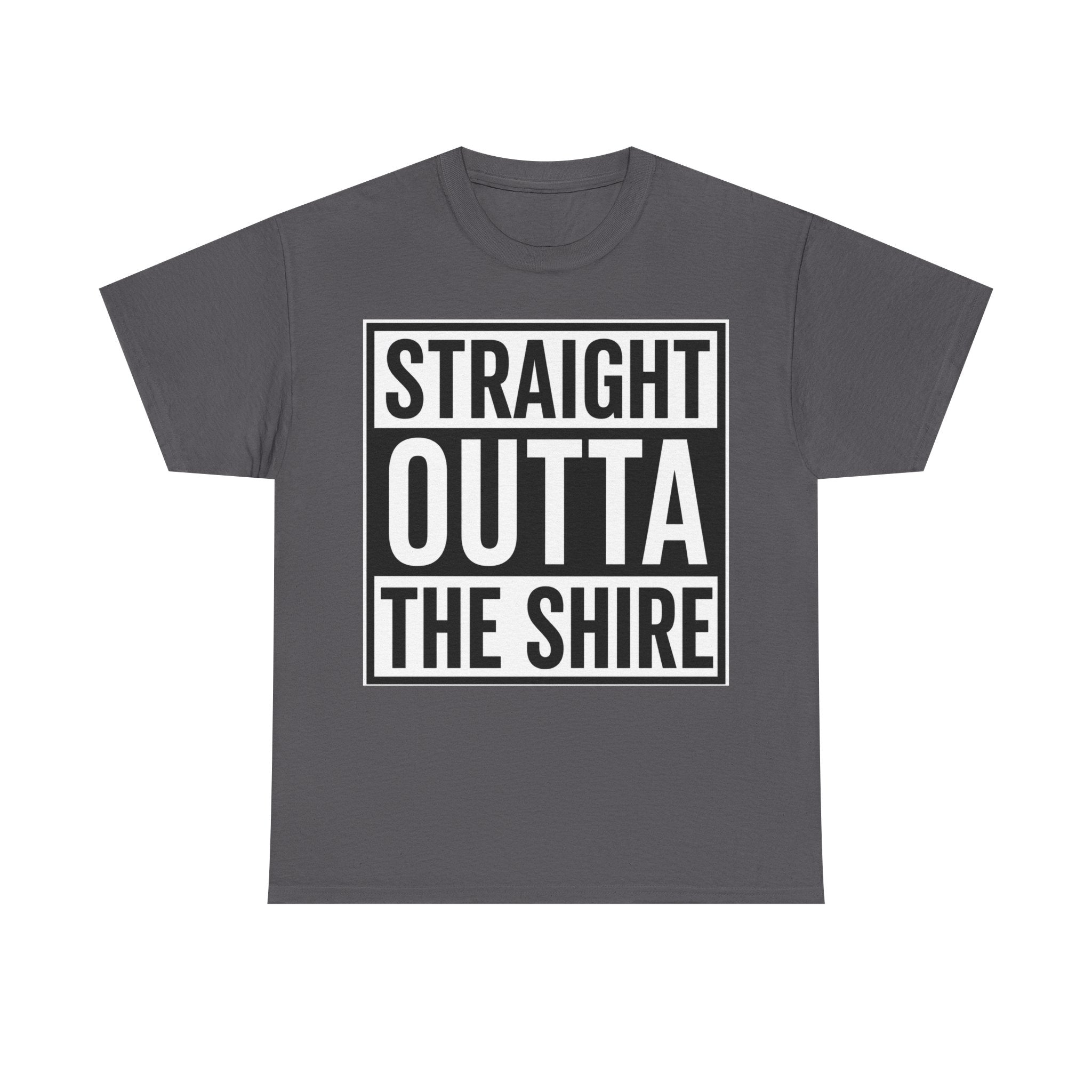 T-Shirt — "Straight Outta The Shire" Funny Hobbit Travel Tee