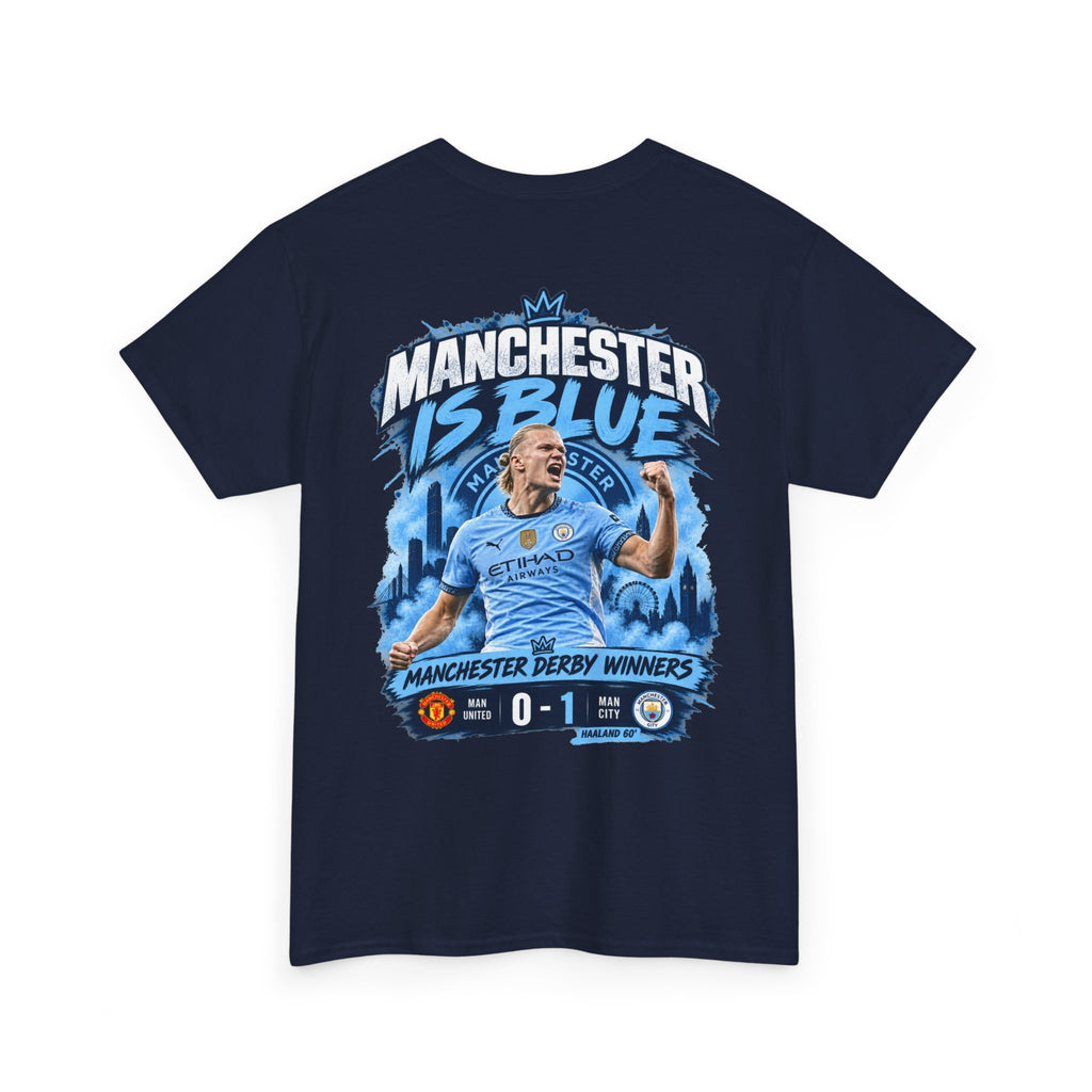 Manchester Is Blue Derby Winners 2026 Cotton T-Shirt