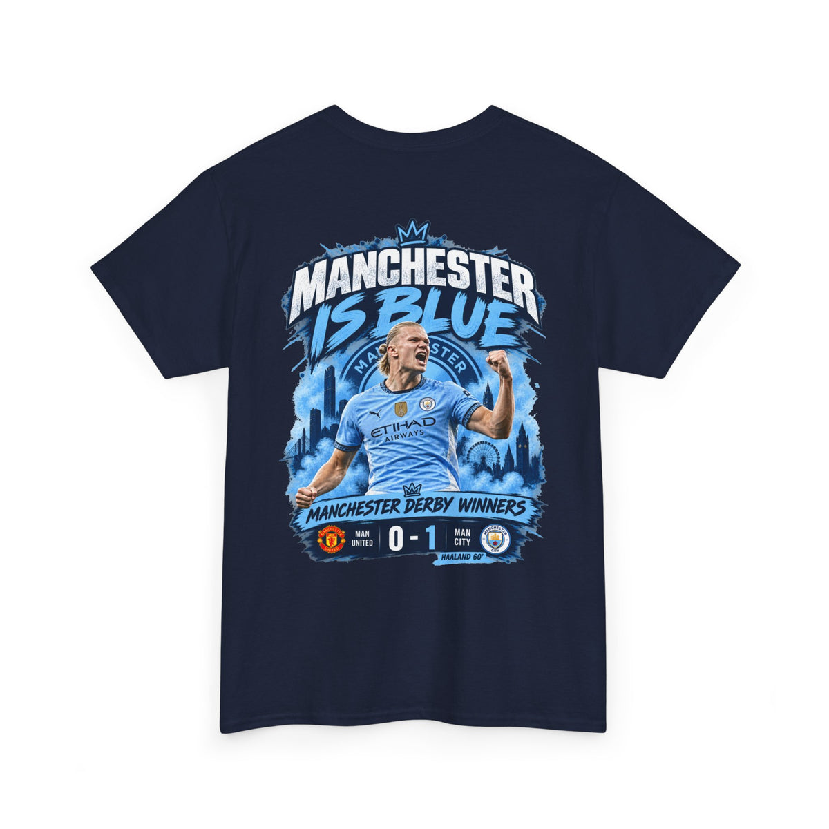 Manchester Is Blue Derby Winners 2026 Cotton T-Shirt