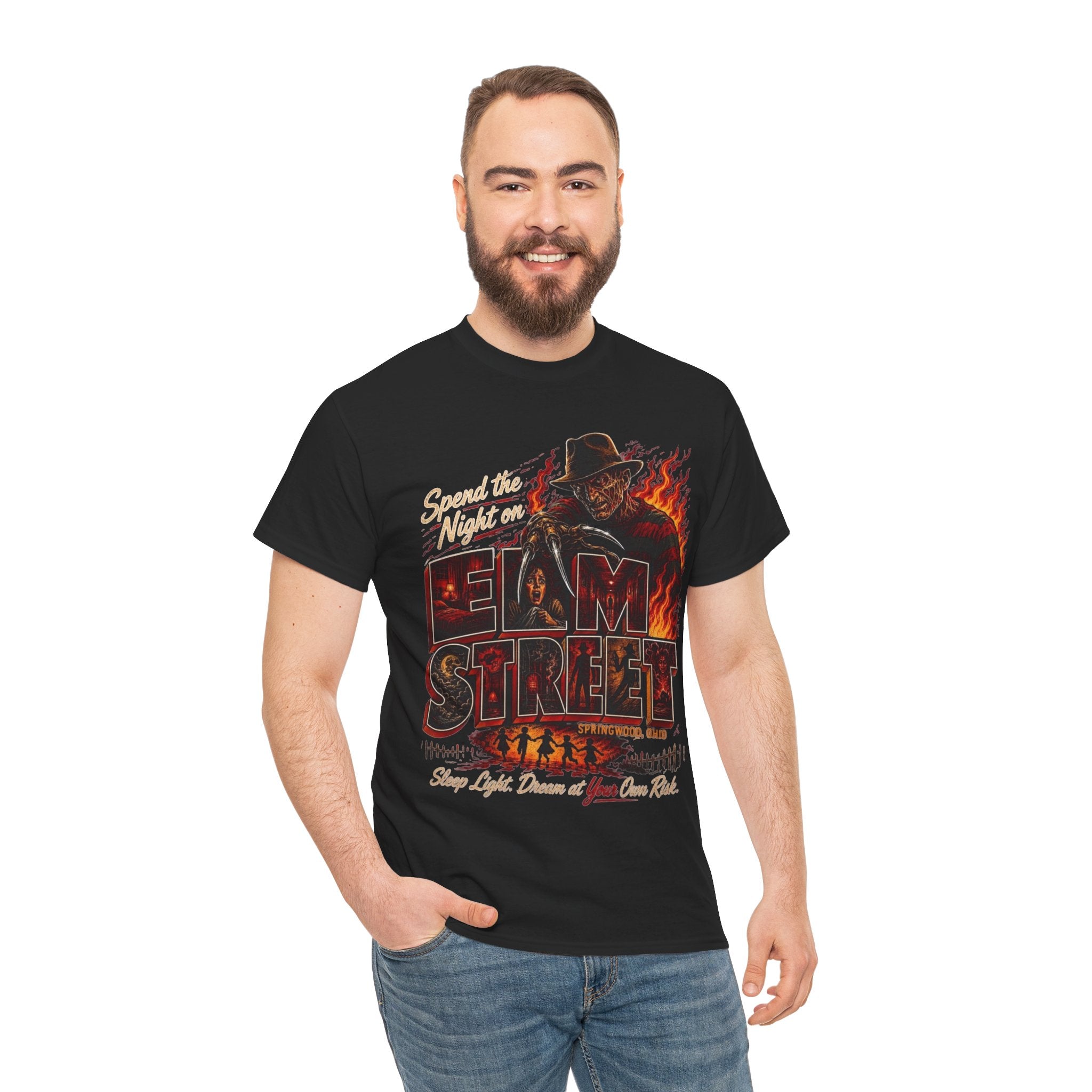 Elm Street Horror Tee — Retro Freddy Krueger Movie Shirt
