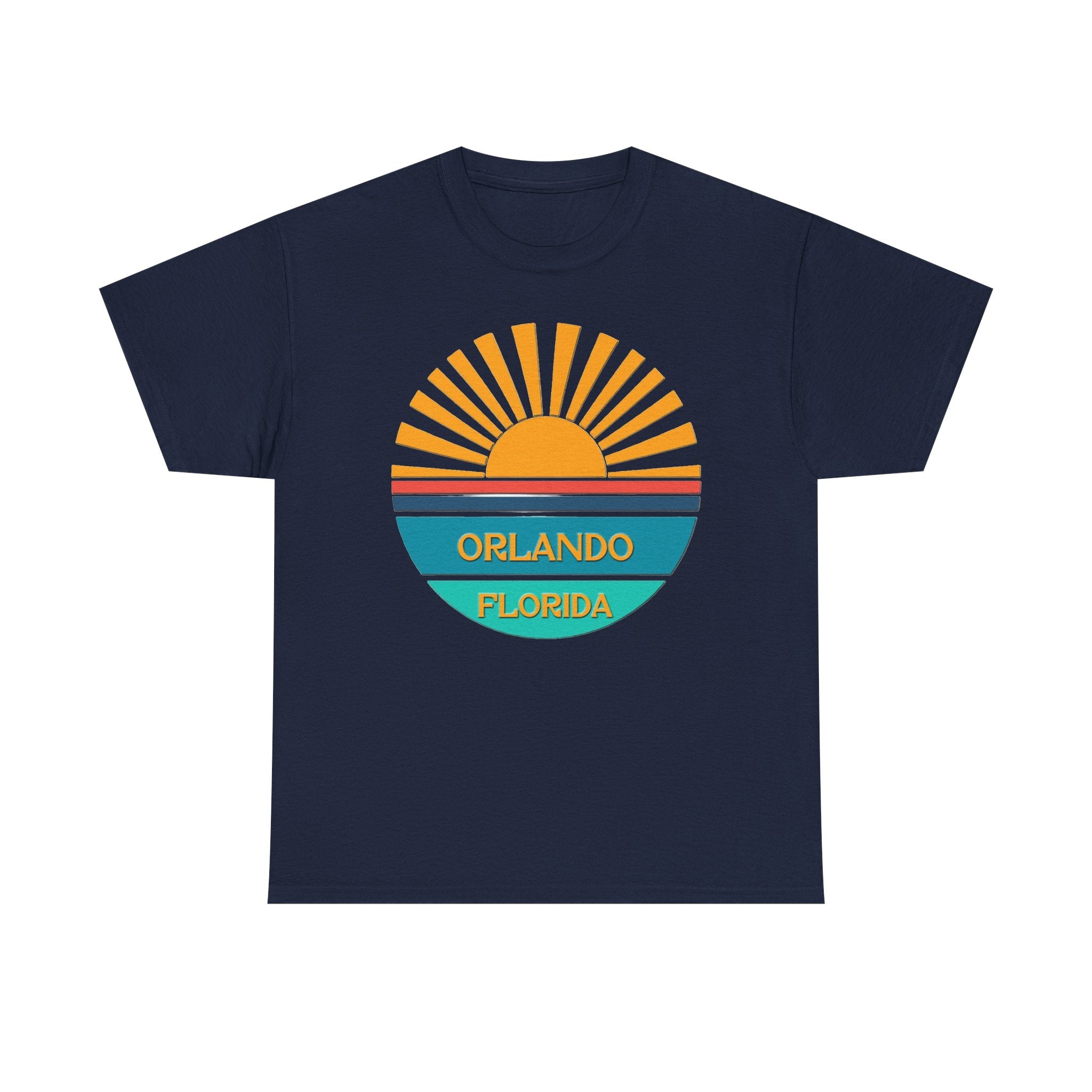 Orlando Florida Sunset T-Shirt – Retro Sunburst Vacation Tee