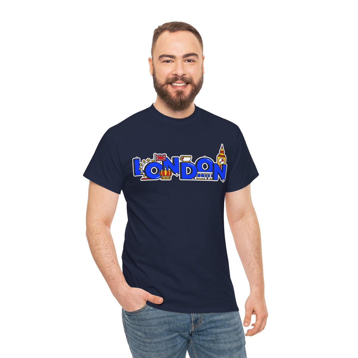 London Cityscape Tee — Illustrated London Landmarks Shirt