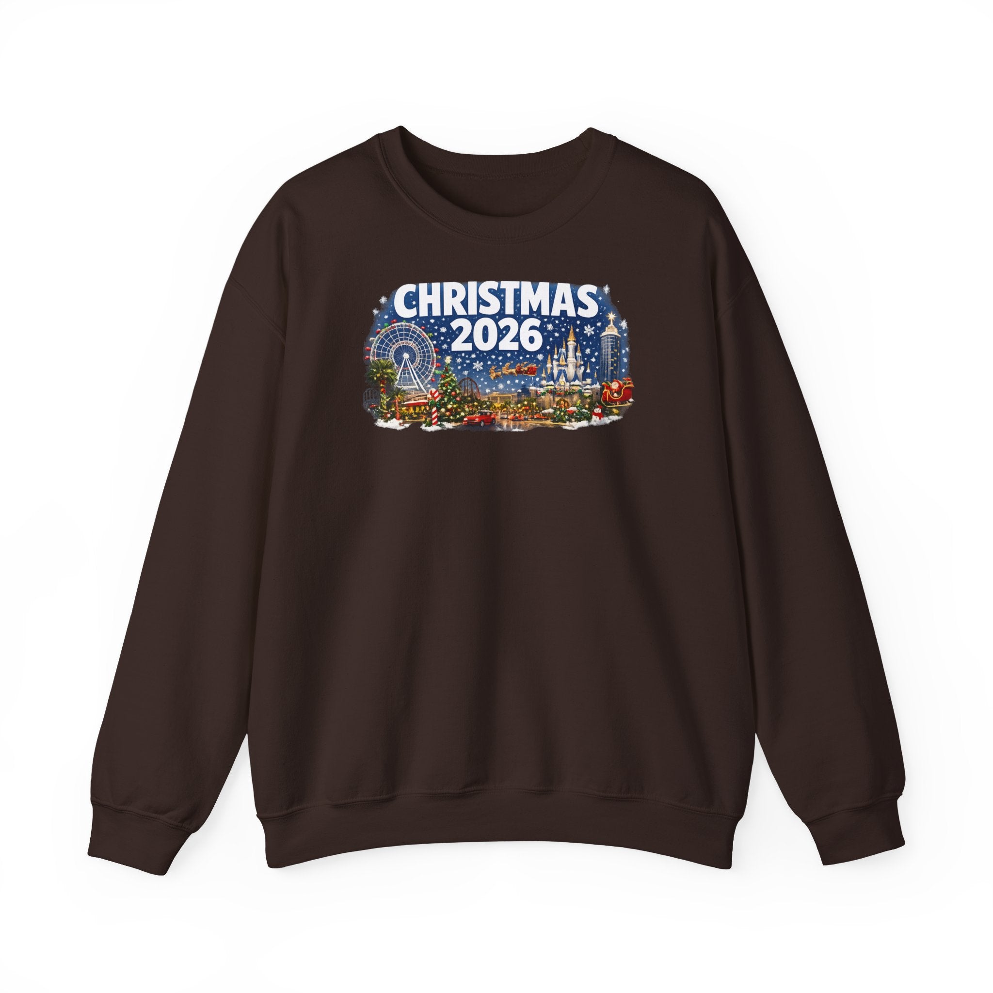 Christmas 2026 Holiday Sweatshirt – Festive Winter Cityscape Crewneck