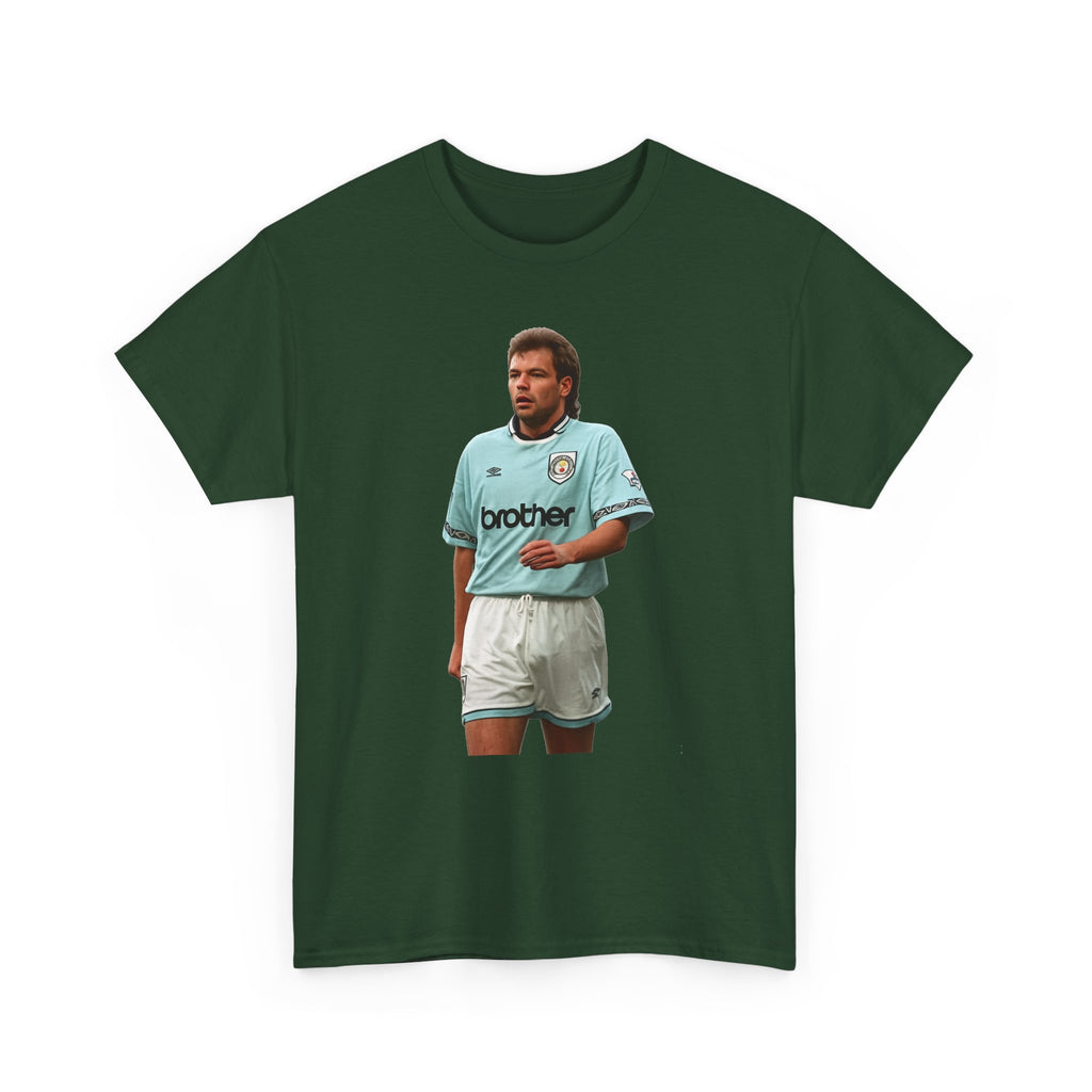 Uwe Rosler Manchester City Legend Graphic Tee - Retro Football Kit Print