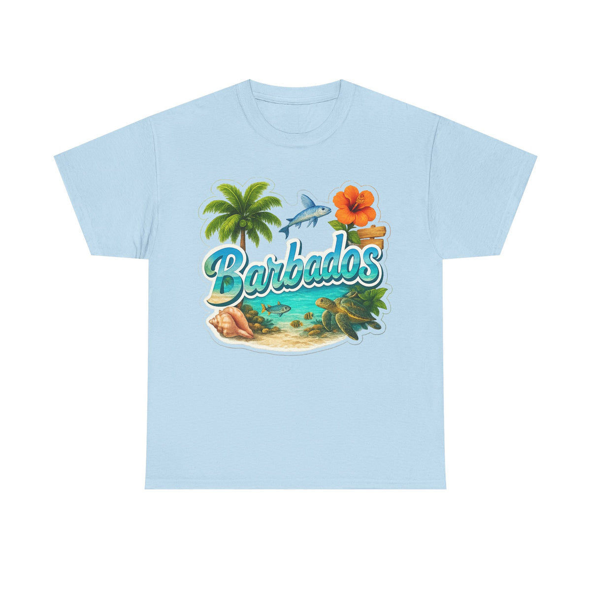 Barbados Beach Graphic Tee — Tropical Island Vacation T‑Shirt