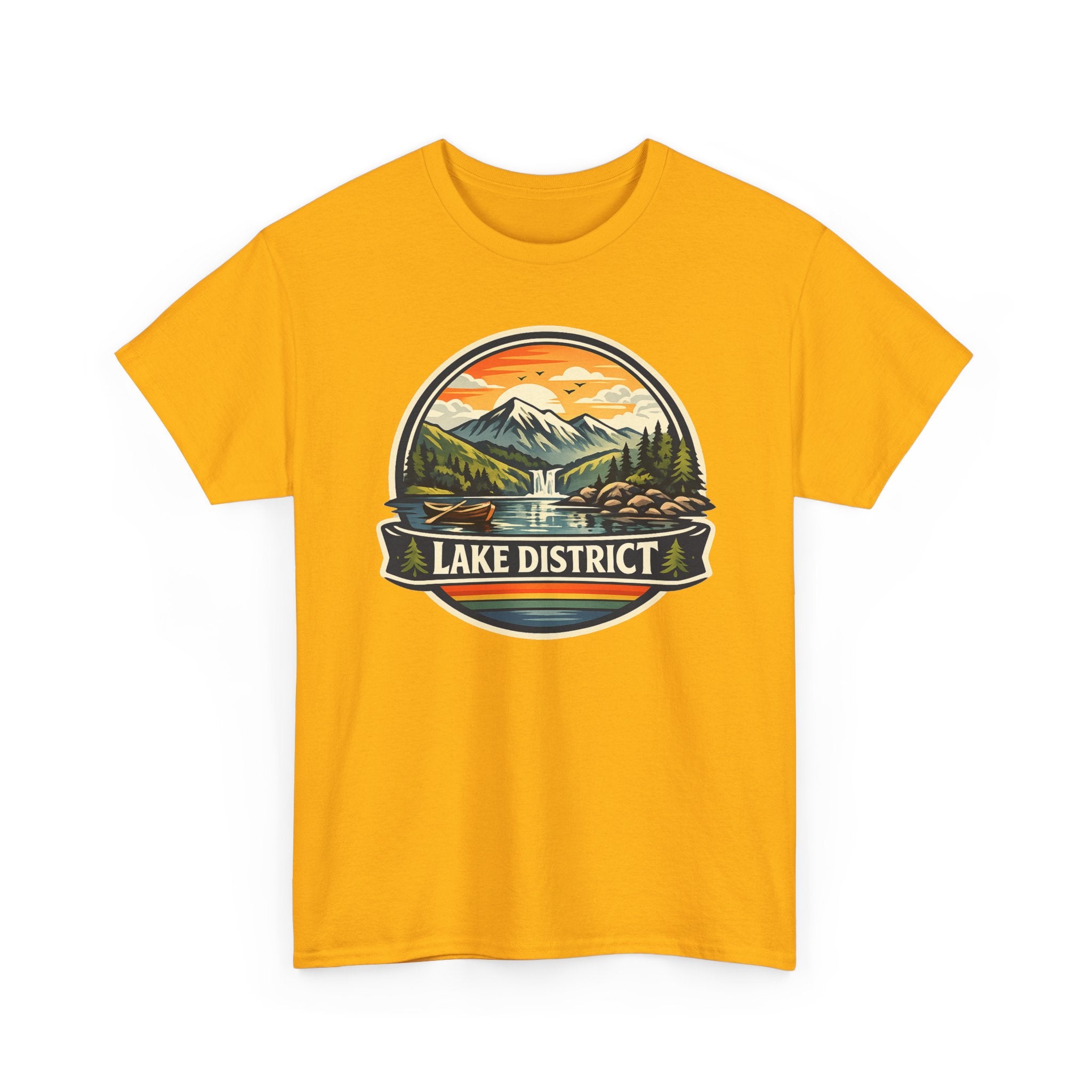 Lake District Graphic Tee — Scenic Mountain & Lake Camping Shirt