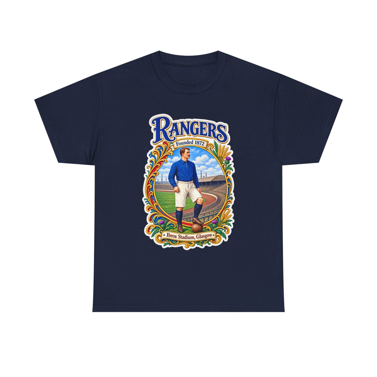 Rangers Retro Player Field Graphic Cotton T-Shirt