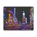 Times Square Night Skyline PU Leather Mouse Mat — Neon City Desk Pad