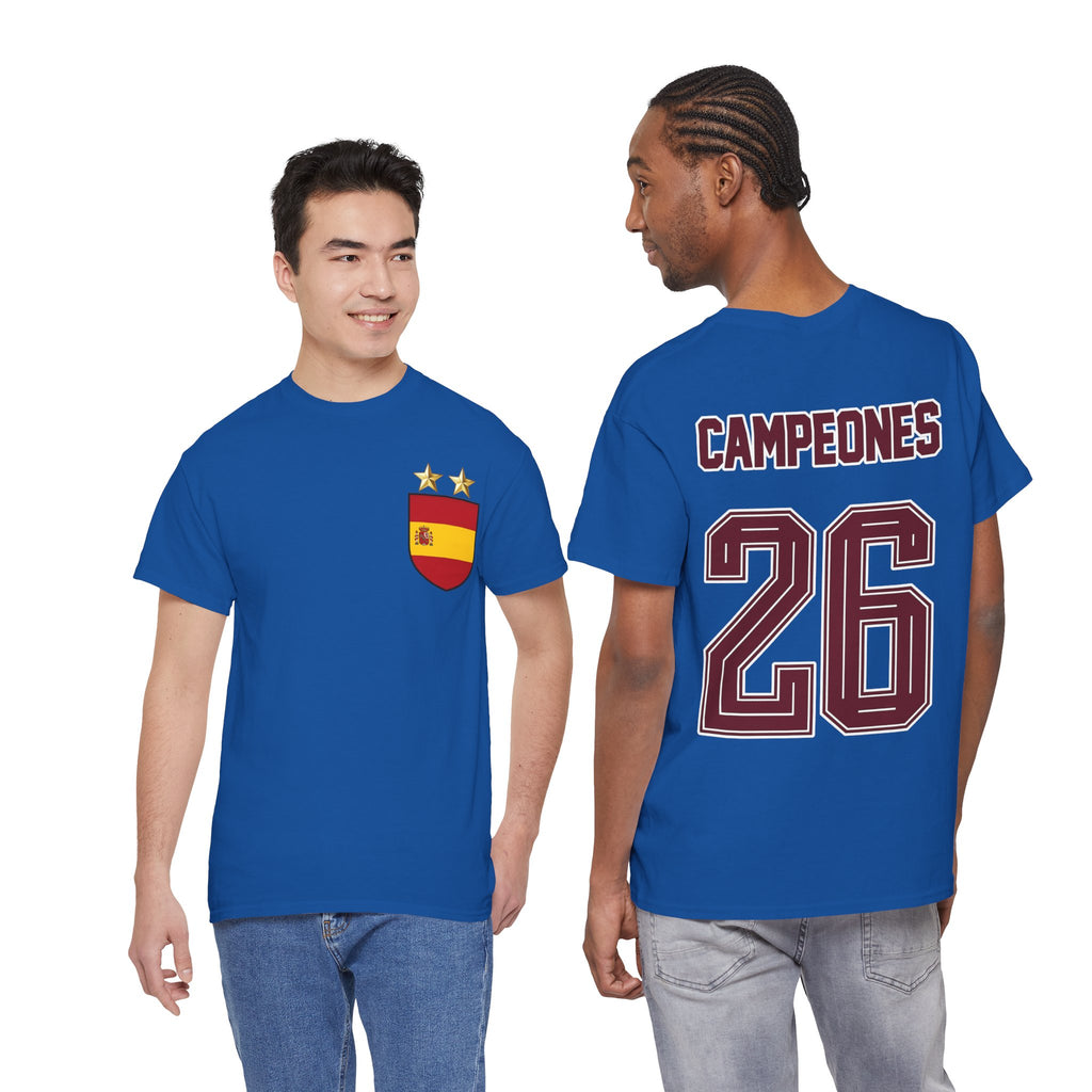Spain World Champions 'Campeones 26' Cotton T‑Shirt