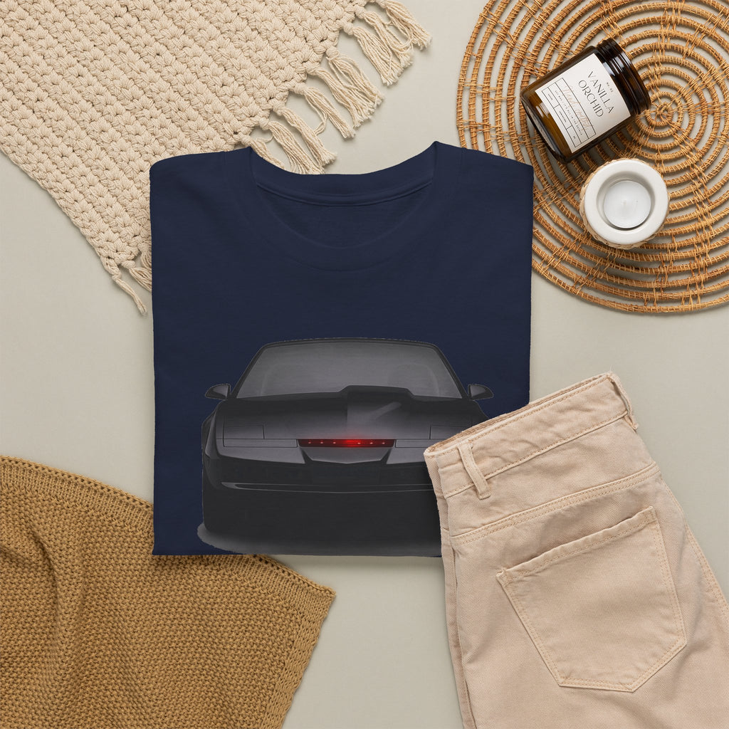 KITT-Inspired Retro Sports Car Tee — Front View Knight Rider Car Graphic Shirt