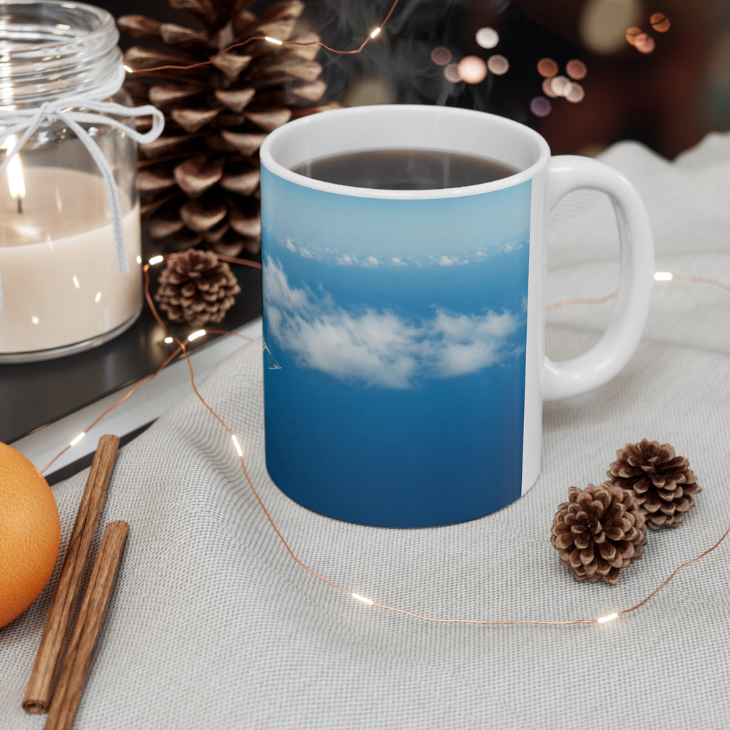 Barbados Aerial Photo Mug — Scenic Ocean & Shoreline Ceramic Coffee Cup (11oz/15oz)