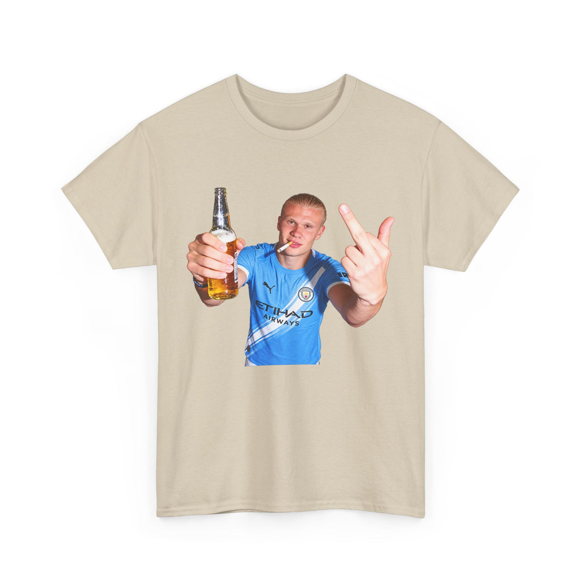 Erling Haaland on the p*** Unisex Heavy Cotton Tee
