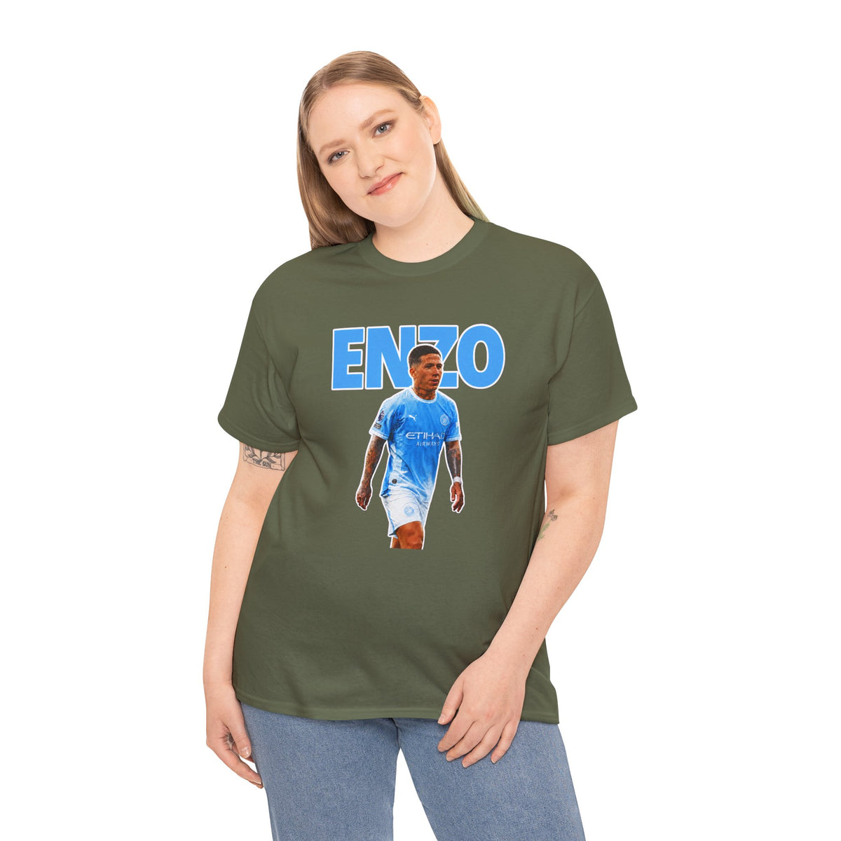 Enzo Fernandez Manchester City Inspired Cotton T-Shirt