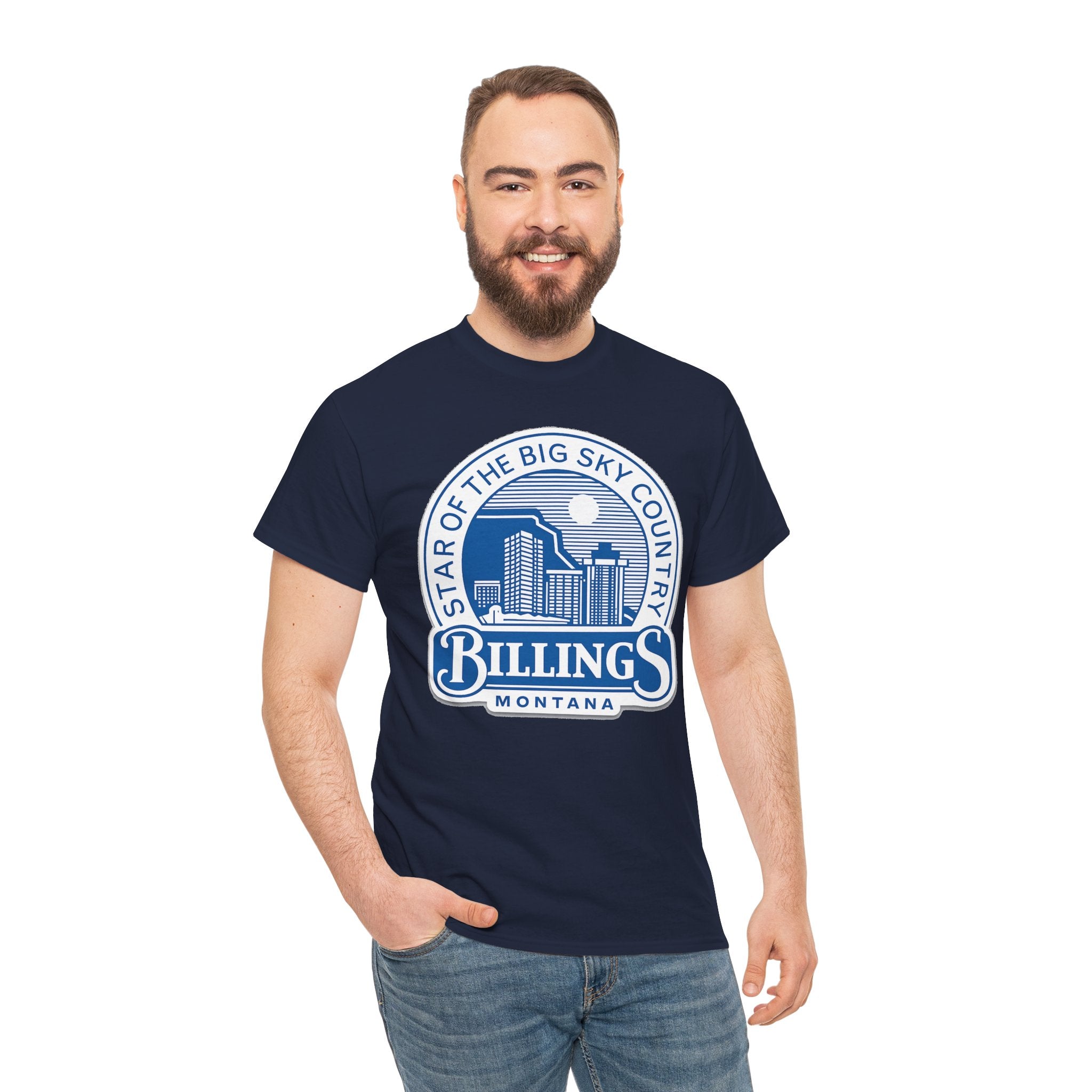 Billings Montana Tee — "Star of the Big Sky Country" Retro City Skyline T-Shirt