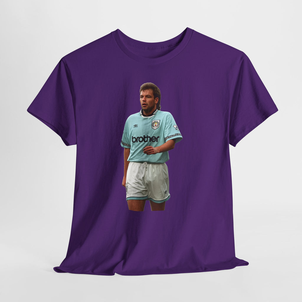 Uwe Rosler Manchester City Legend Graphic Tee - Retro Football Kit Print