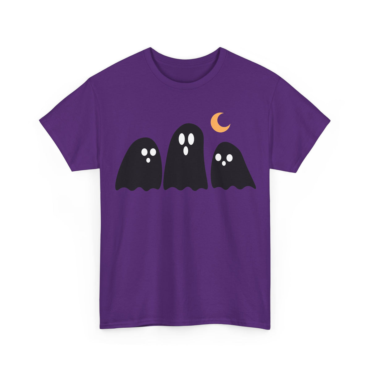 Ghost Trio Moon T-Shirt — Cute Halloween Graphic Tee