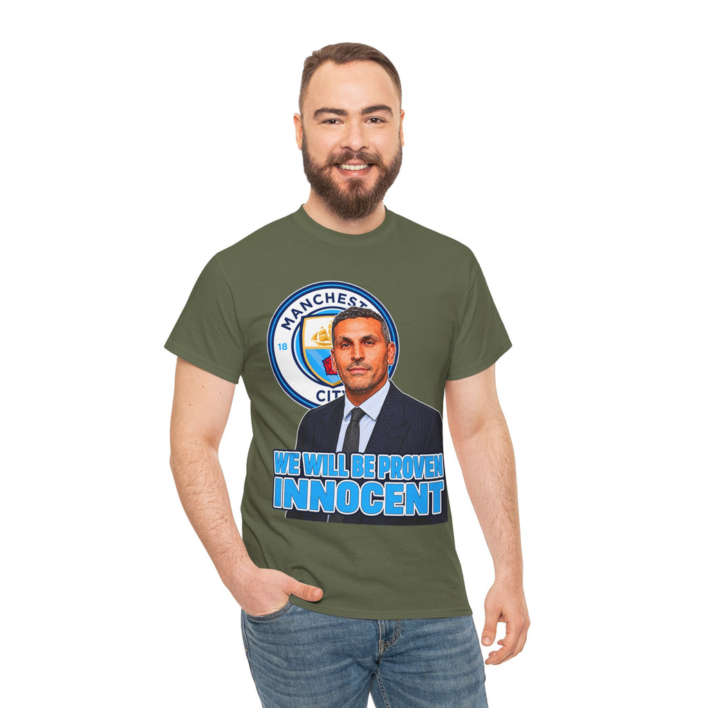 Manchester City “We Will Be Proven Innocent” Fan Cotton T-Shirt
