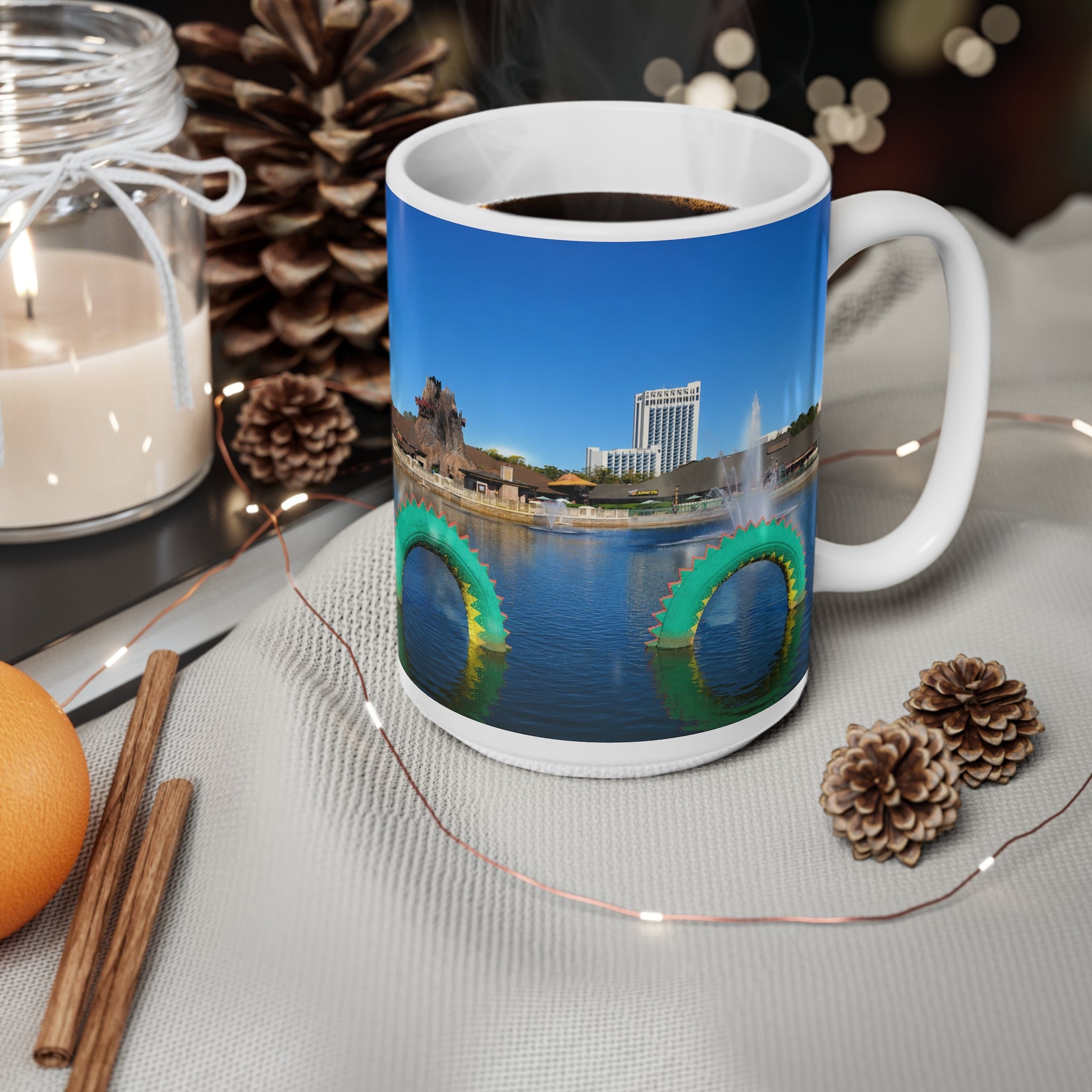Disney Springs Dragon Ceramic Mug – Scenic Waterfront 11oz/15oz Coffee Cup