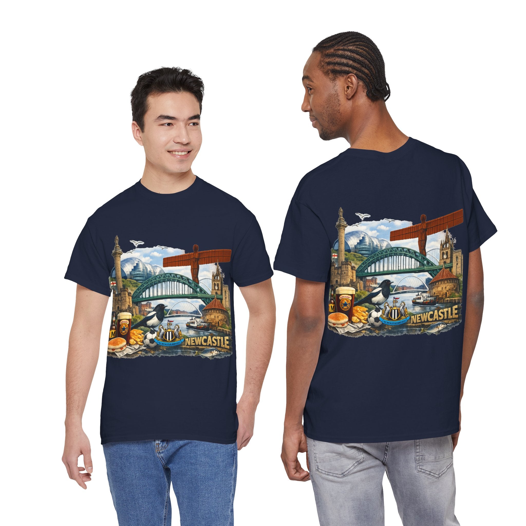 Newcastle Upon Tyne Landmark Tee — Vintage Cityscape T-Shirt