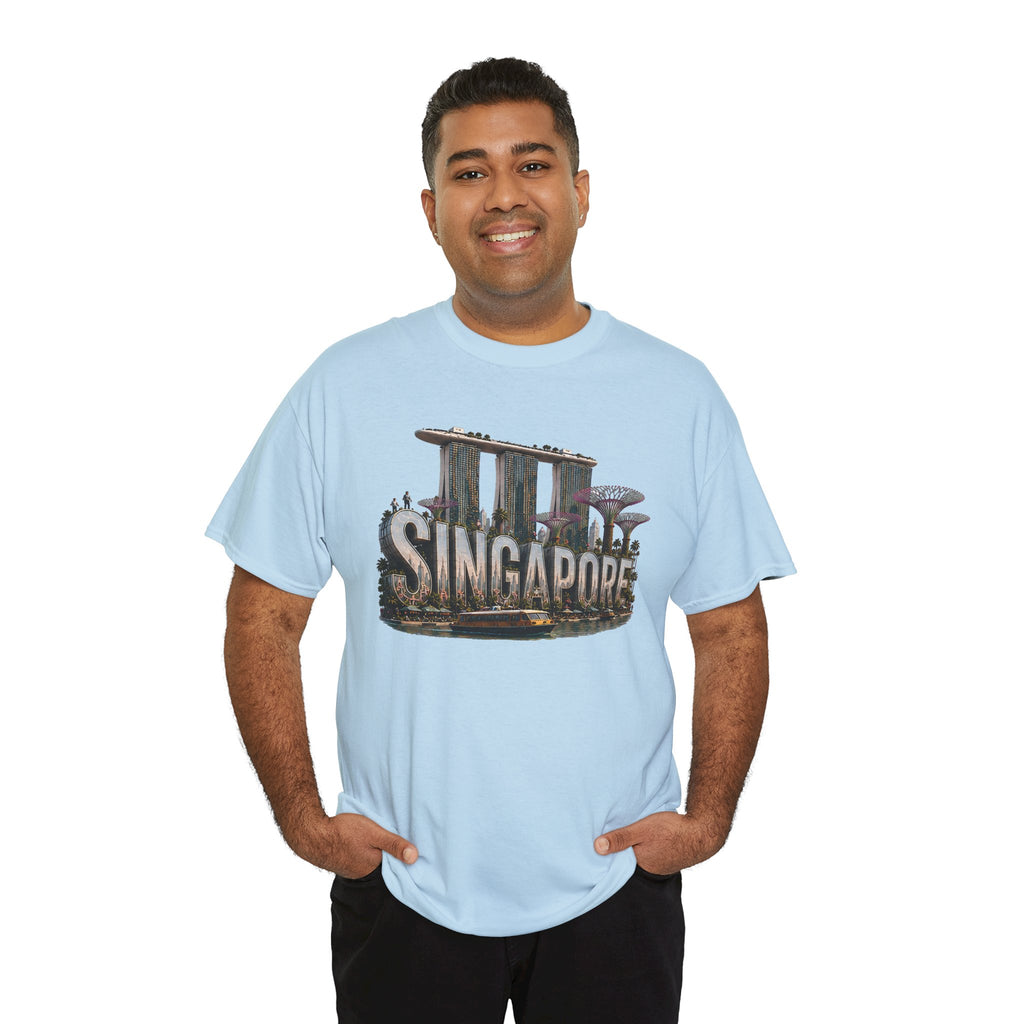 Singapore Skyline T-Shirt — Marina Bay Sands & Supertree Graphic Tee