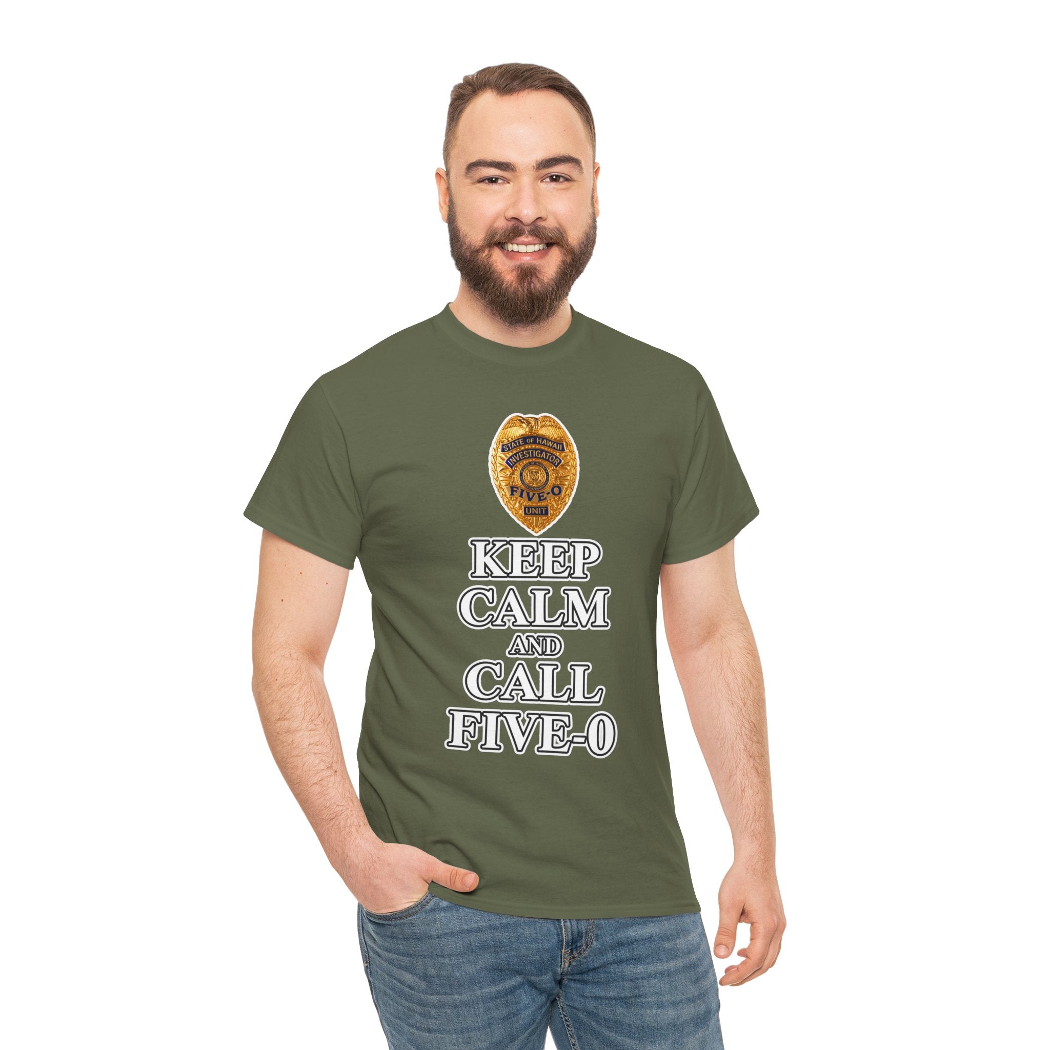 Keep Calm and Call Five-O Cotton T‑Shirt