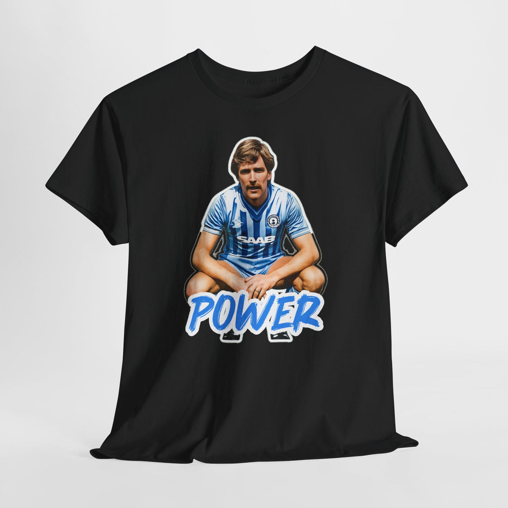 Paul Power Manchester City Legend Player Graphic Tee — Retro Football Jersey Design
