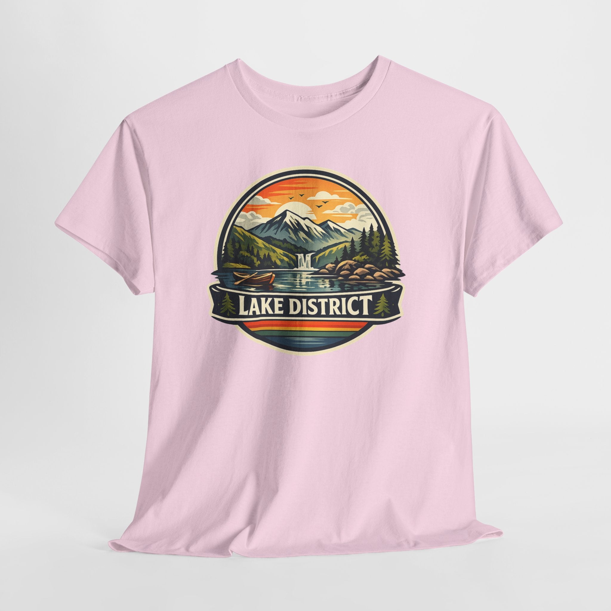 Lake District Graphic Tee — Scenic Mountain & Lake Camping Shirt