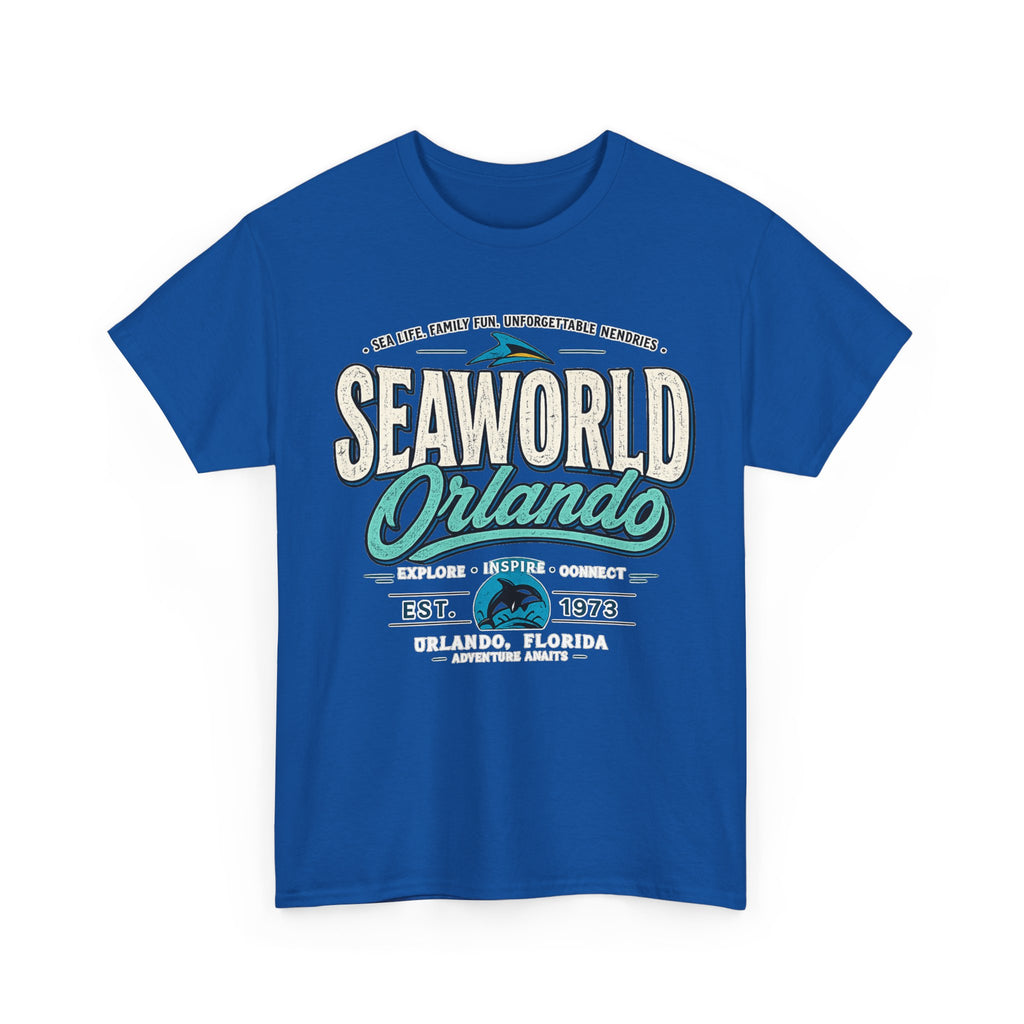 SeaWorld Orlando Graphic Tee — Retro Explore Inspire Connect Vacation Shirt