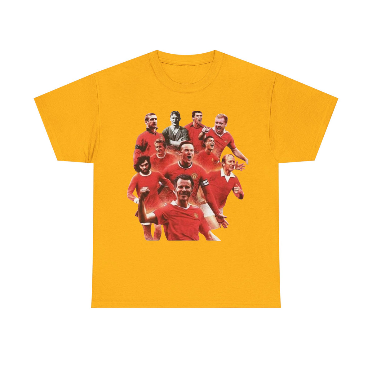 Manchester United Legends T‑Shirt — Retro Team Collage Football Tee