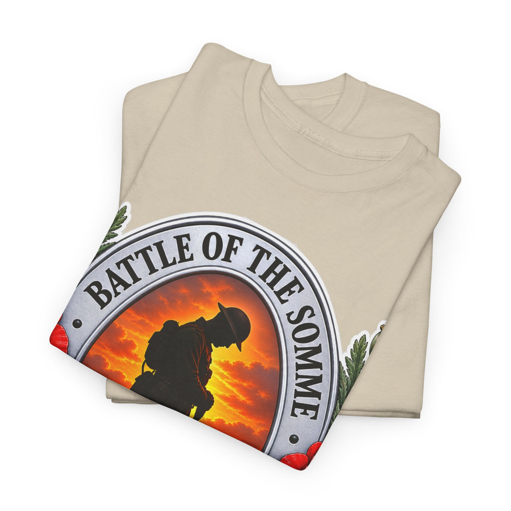 Battle of the Somme Memorial Cotton T-Shirt — 100th Anniversary Poppy Tribute