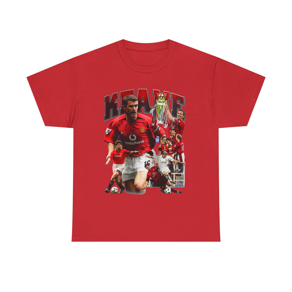 Roy Keane Football Legens Collage Tee — Retro Man United Tribute Shirt