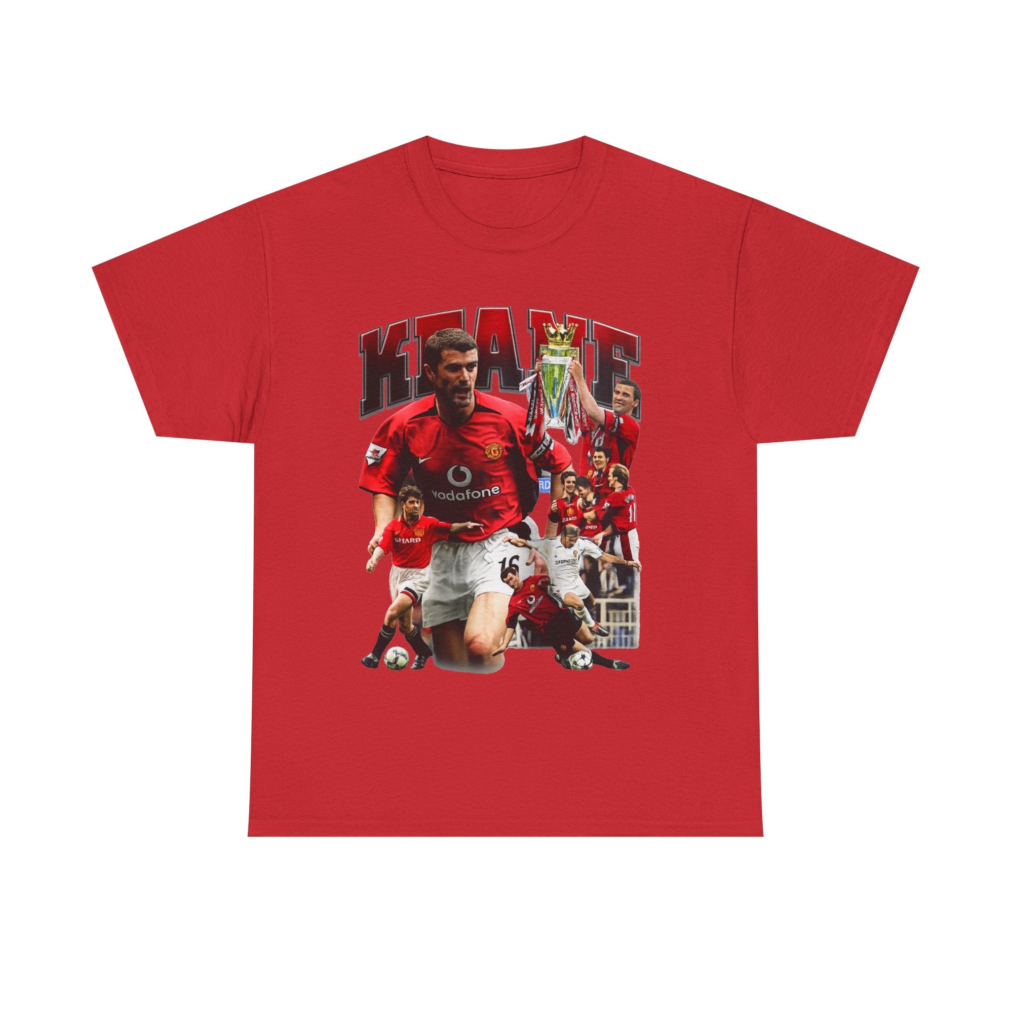 Roy Keane Football Legens Collage Tee — Retro Man United Tribute Shirt