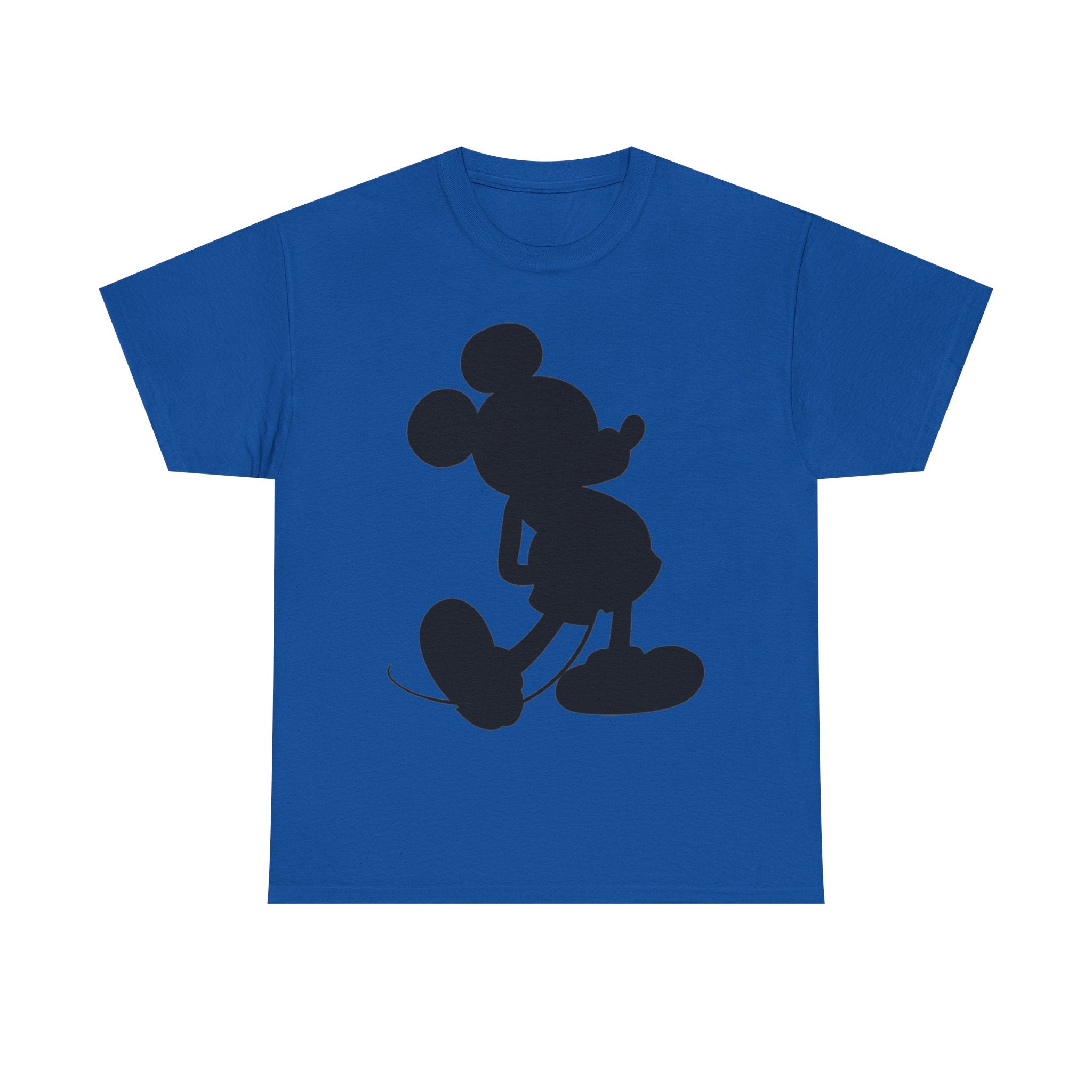 Mickey Mouse Silhouette Graphic Tee — Retro Cartoon Shadow T-Shirt