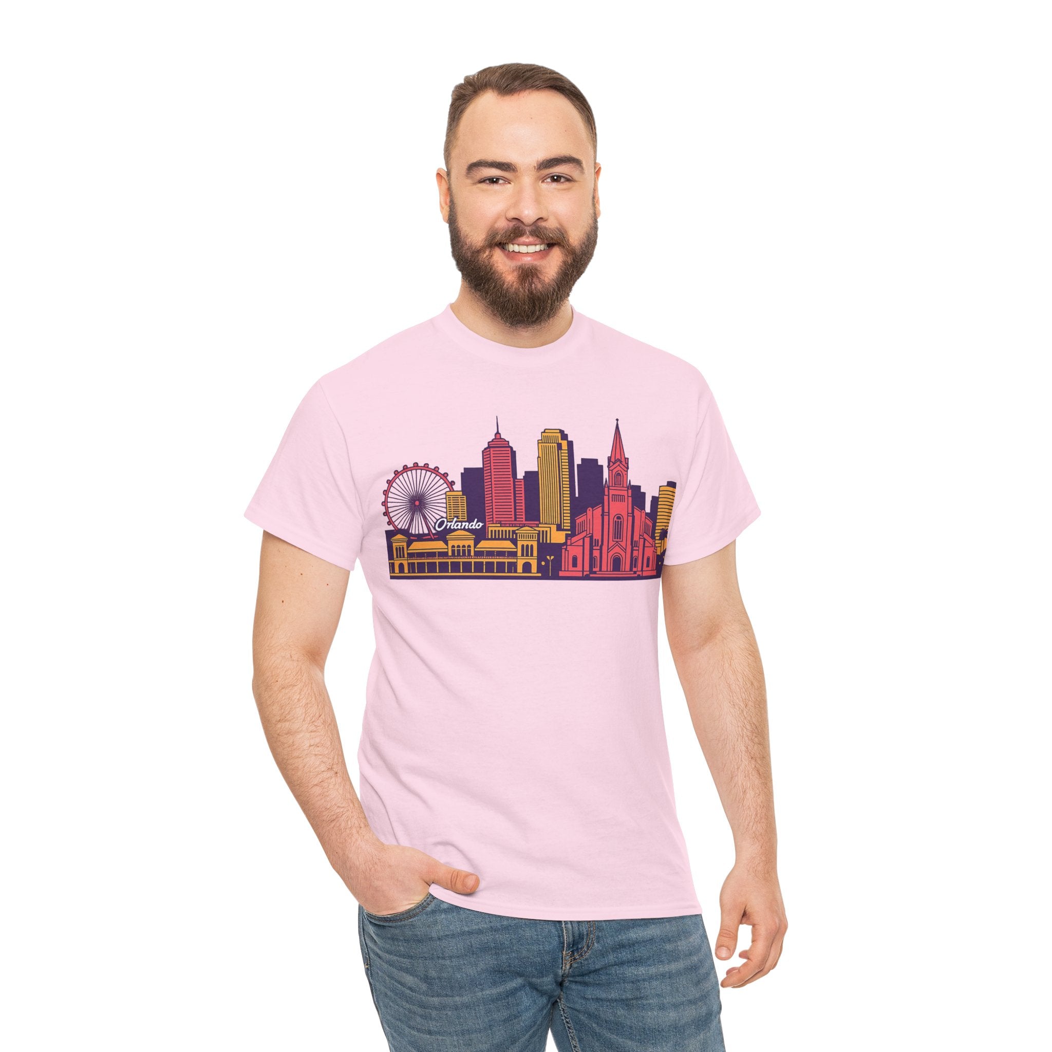 Orlando City Skyline T-Shirt — Colorful Urban Landmark Graphic Tee