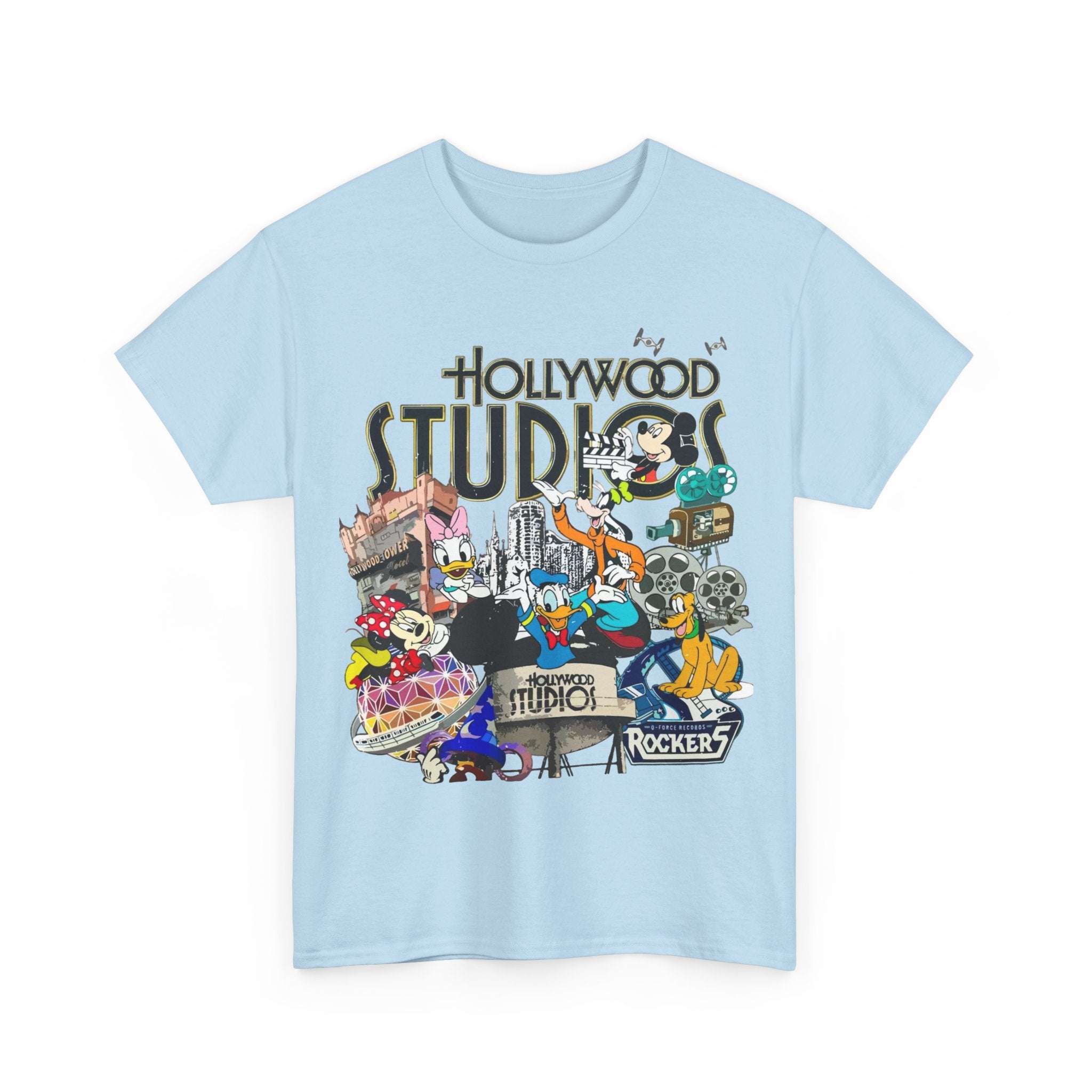 Hollywood Studios Collage T-Shirt — Vintage Theme Park Character Tee