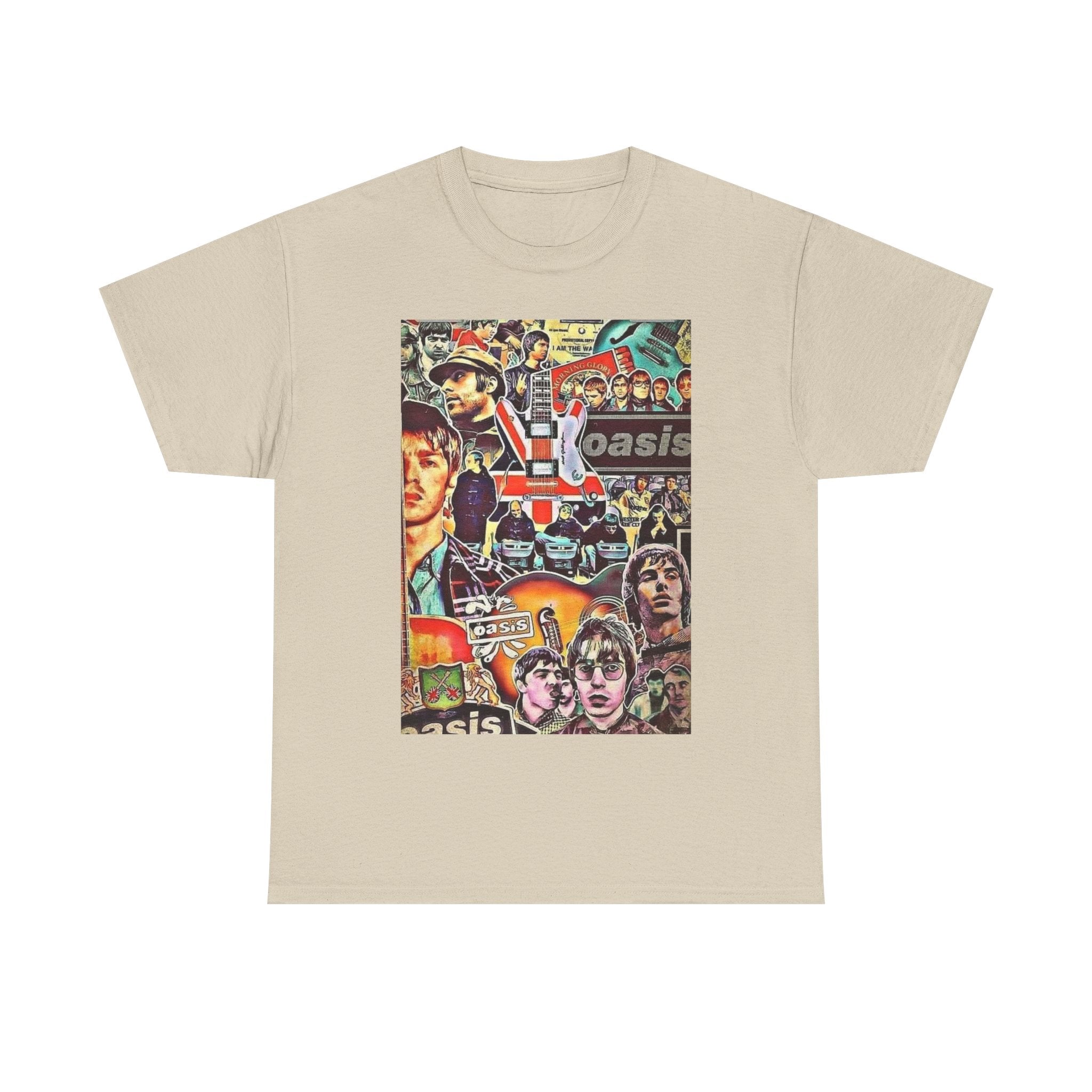 Oasis Collage T-Shirt – Retro Britpop Band Graphic Tee