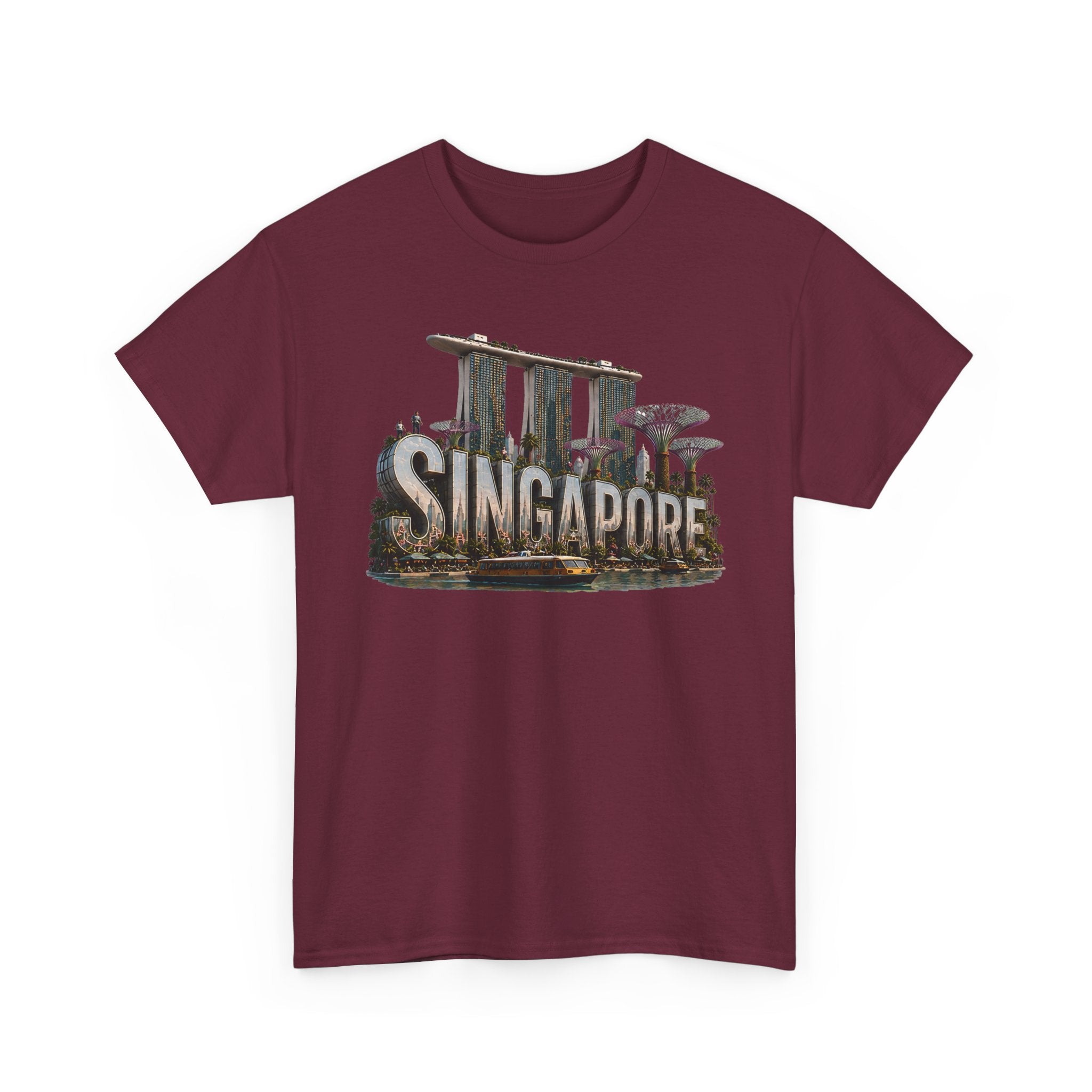 Singapore Skyline T-Shirt — Marina Bay Sands & Supertree Graphic Tee
