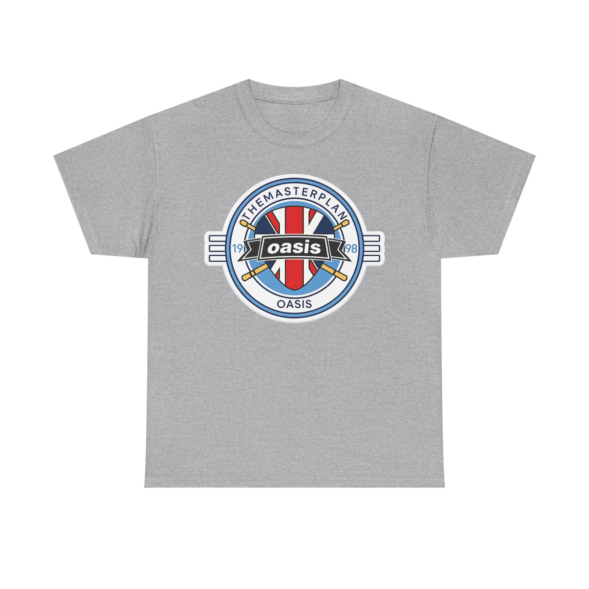 Oasis Union Jack Band Tee – Retro Rock Logo T-Shirt
